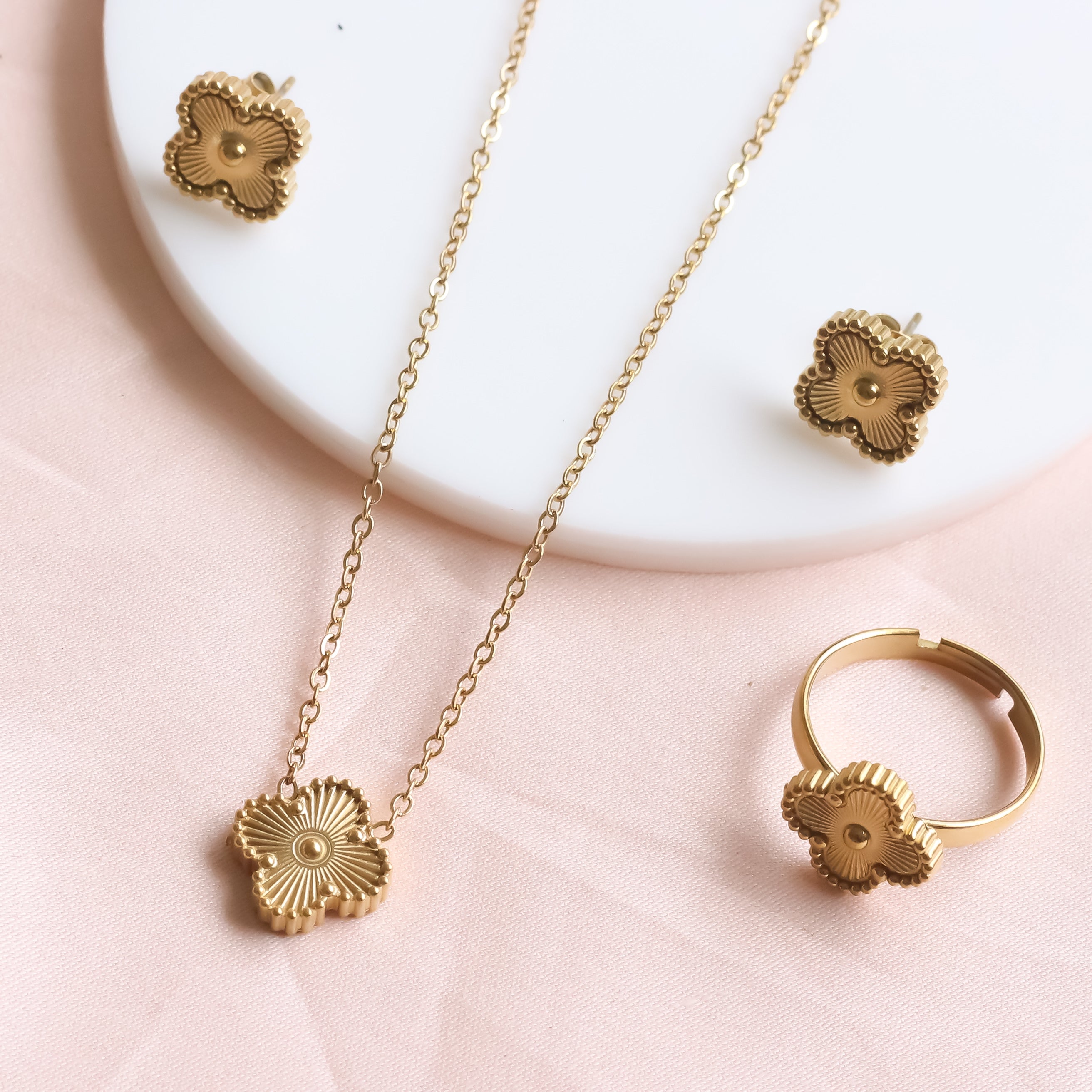 Gold Clover Set | Set Of 3