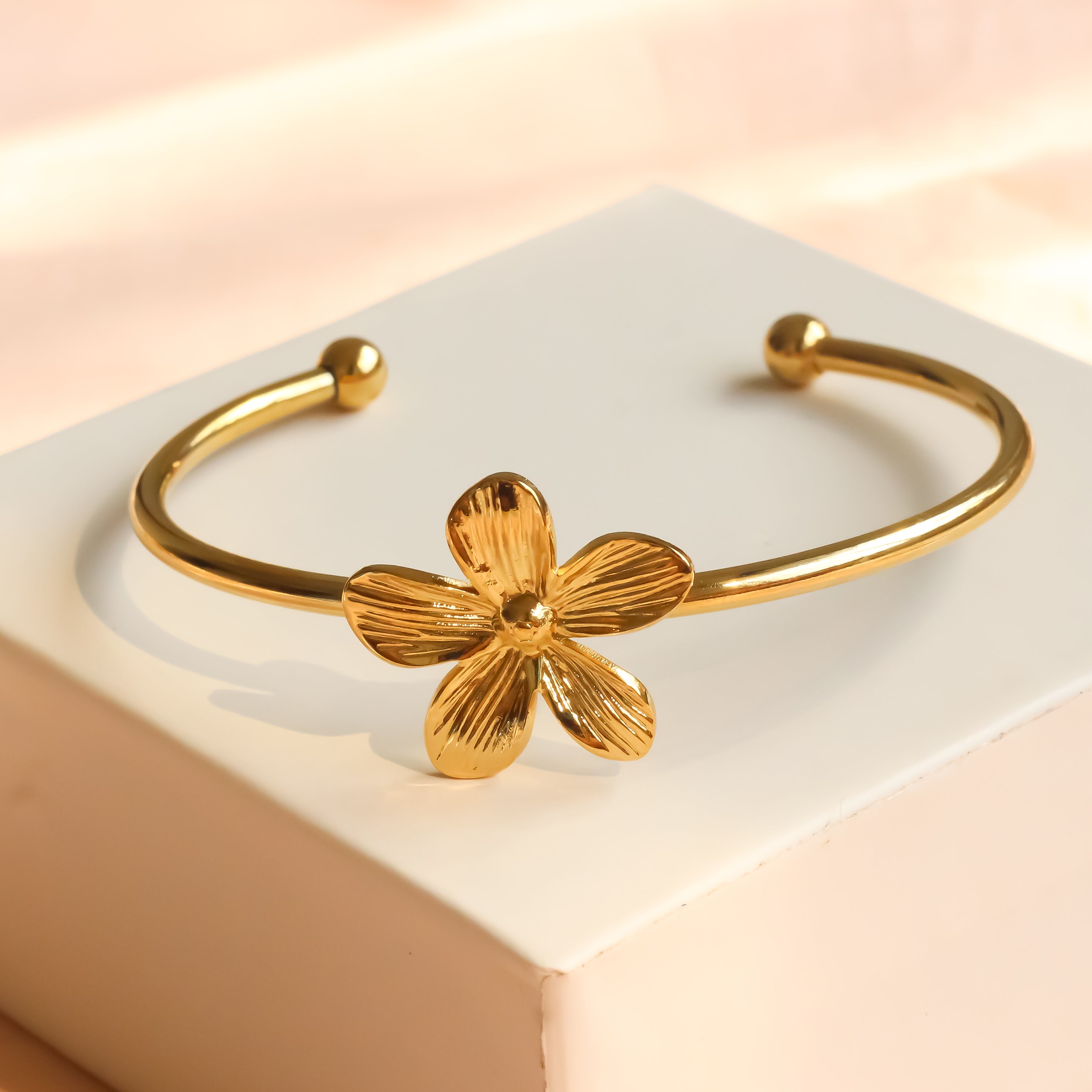 Flower Cuff Bracelet | Adjustable Bracelet