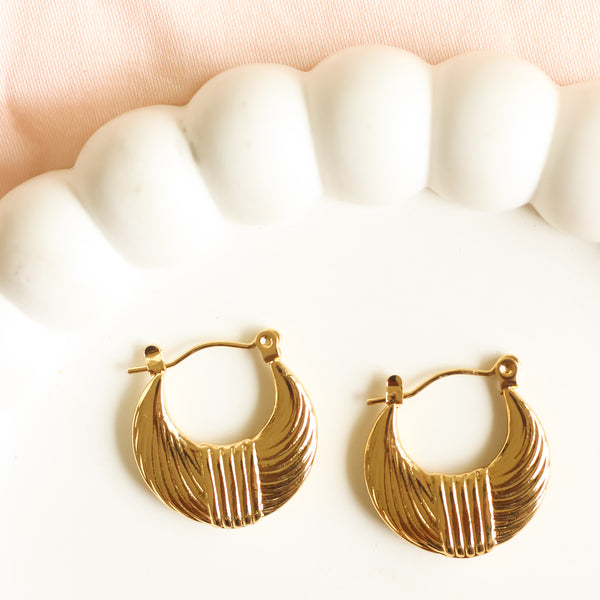 Gold Wing Hoops