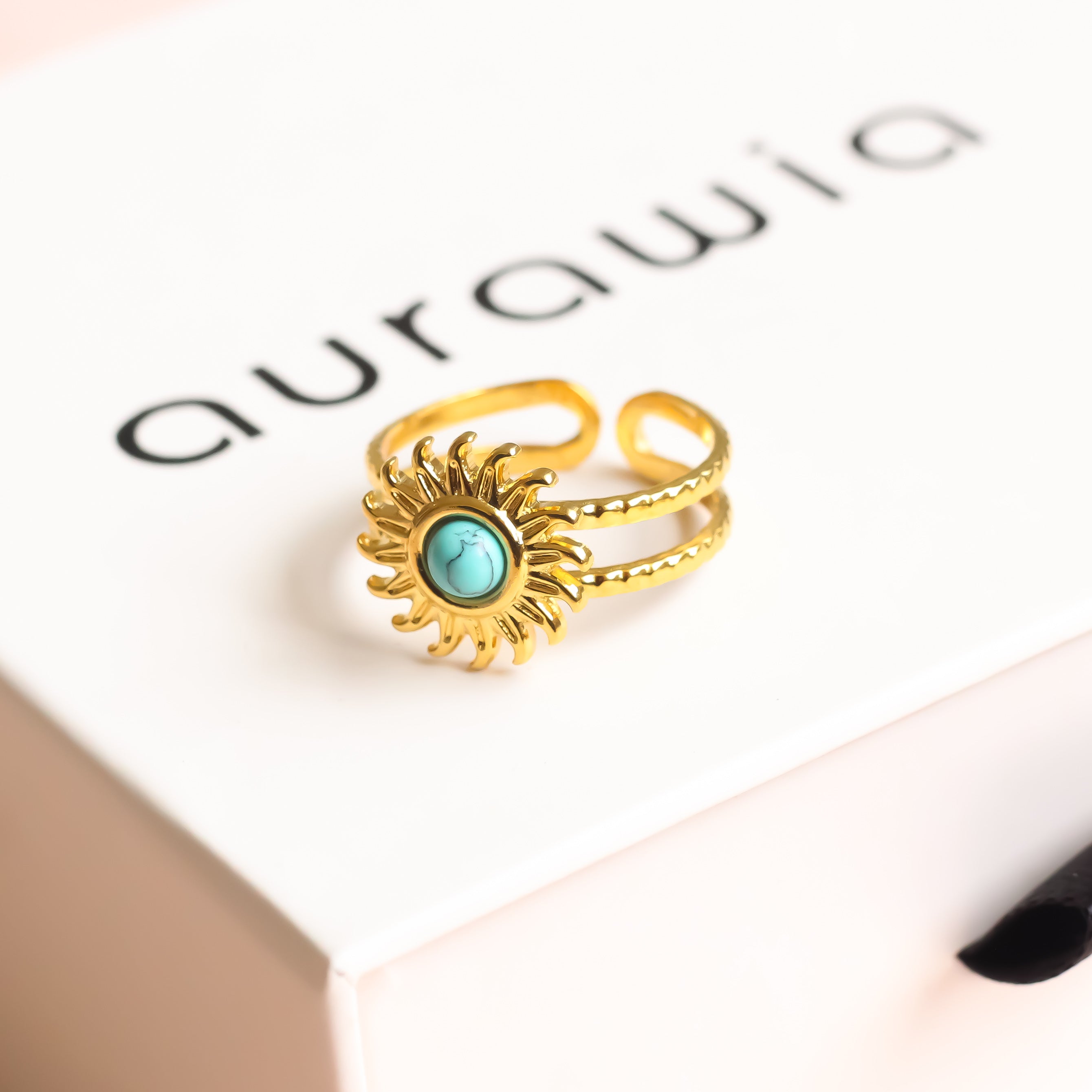 Sun Turquoise Ring | Adjustable Ring