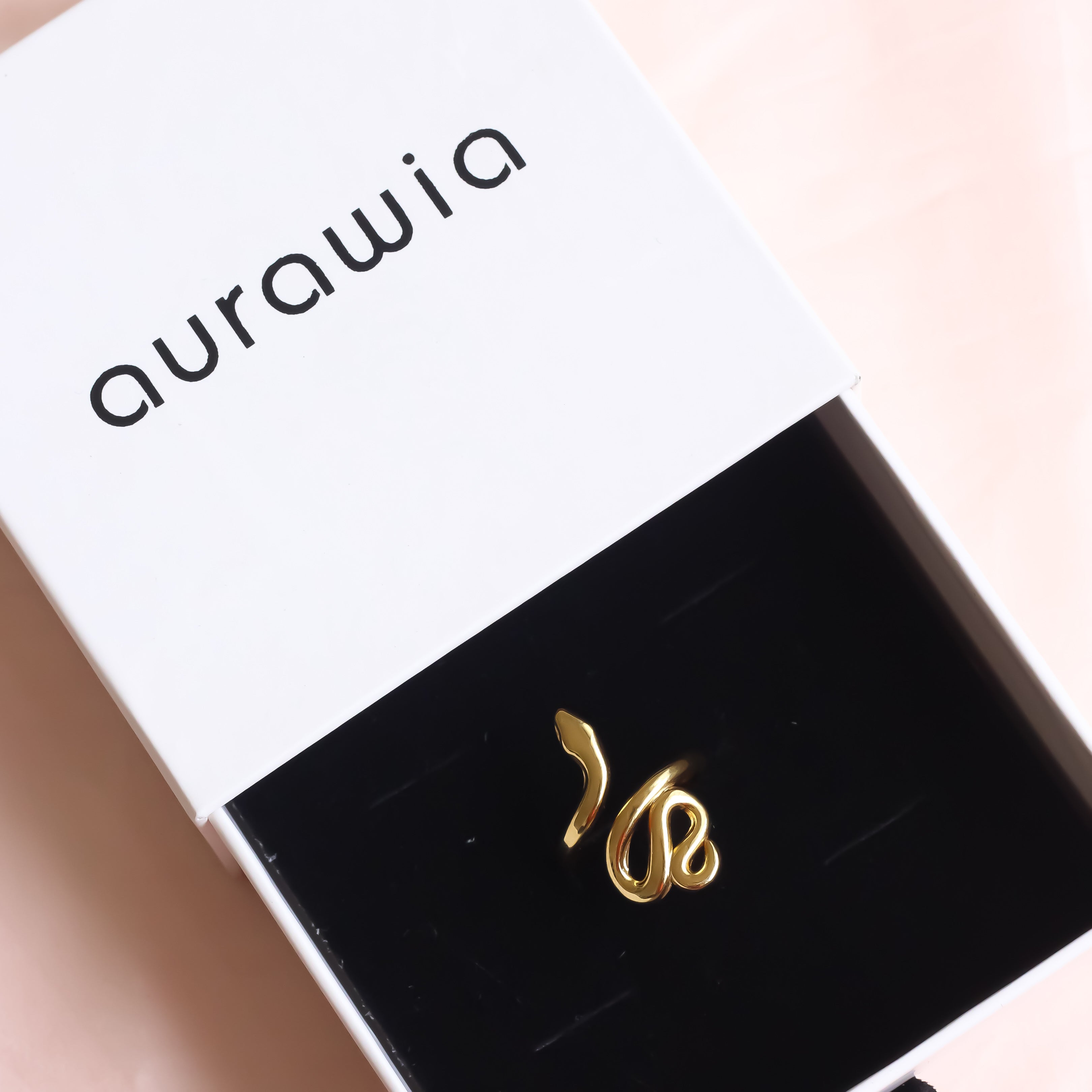 Gold Snake Ring | Adjustable Ring