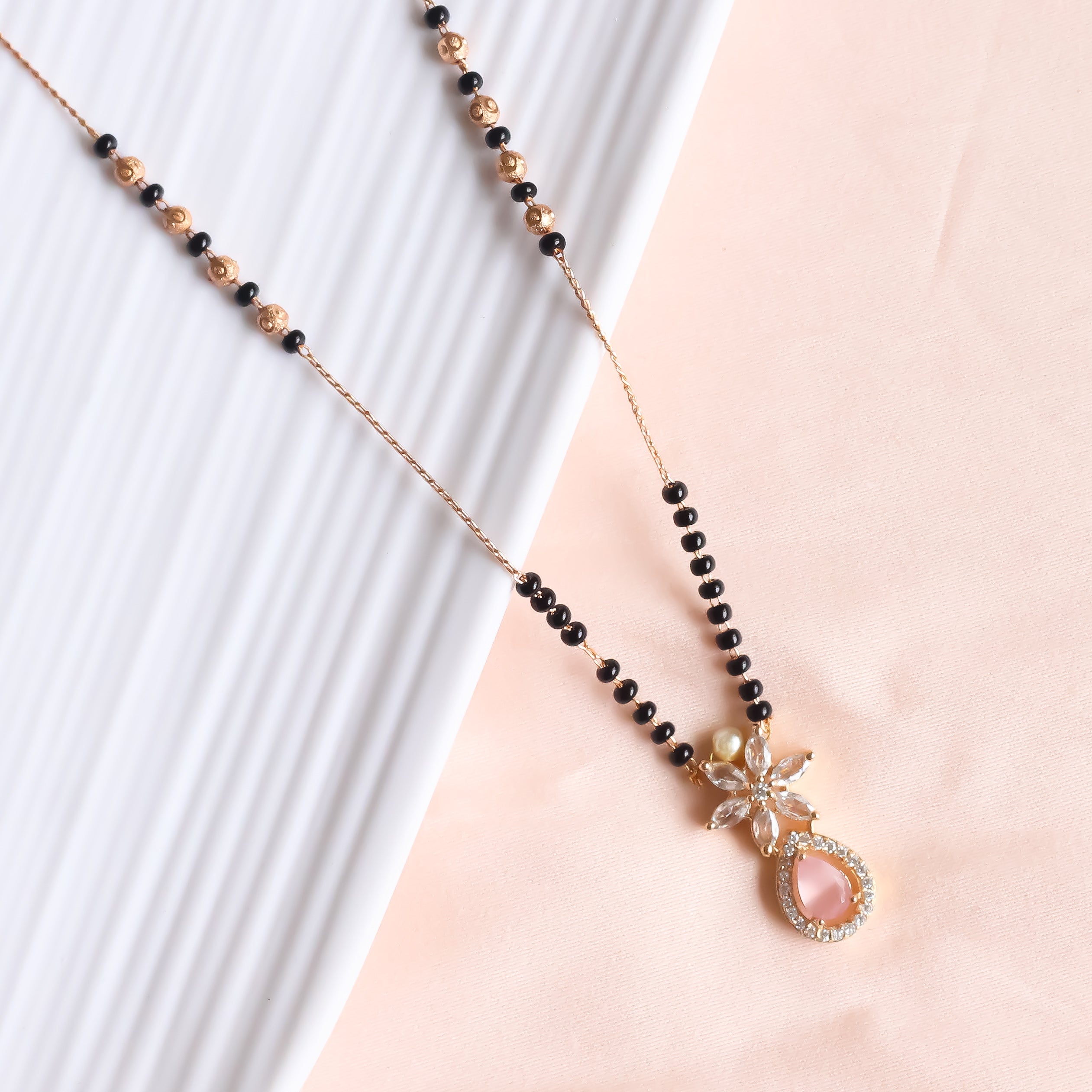 Floral Rose Gold Mangalsutra