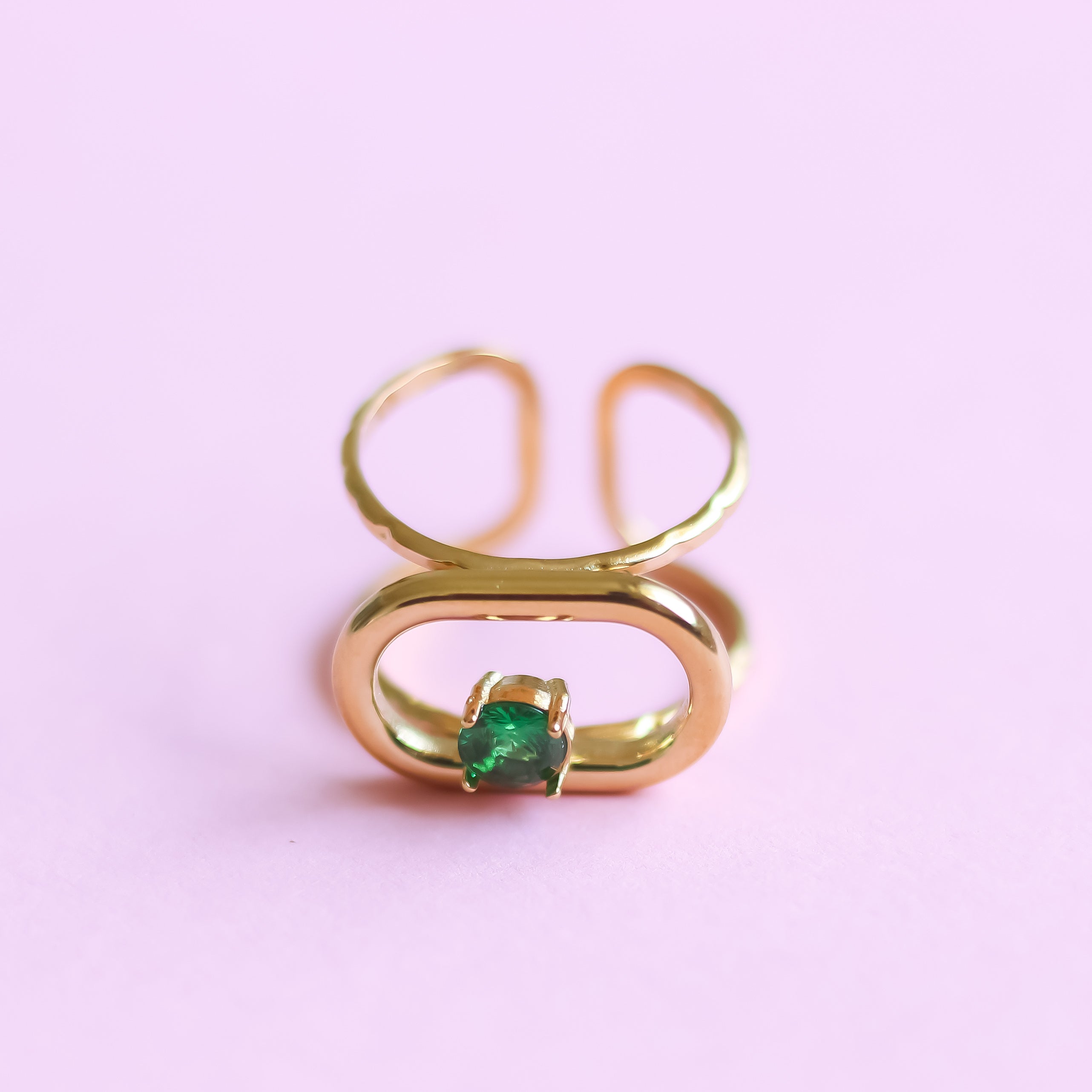 Emerald Classic Ring | Adjustable Ring