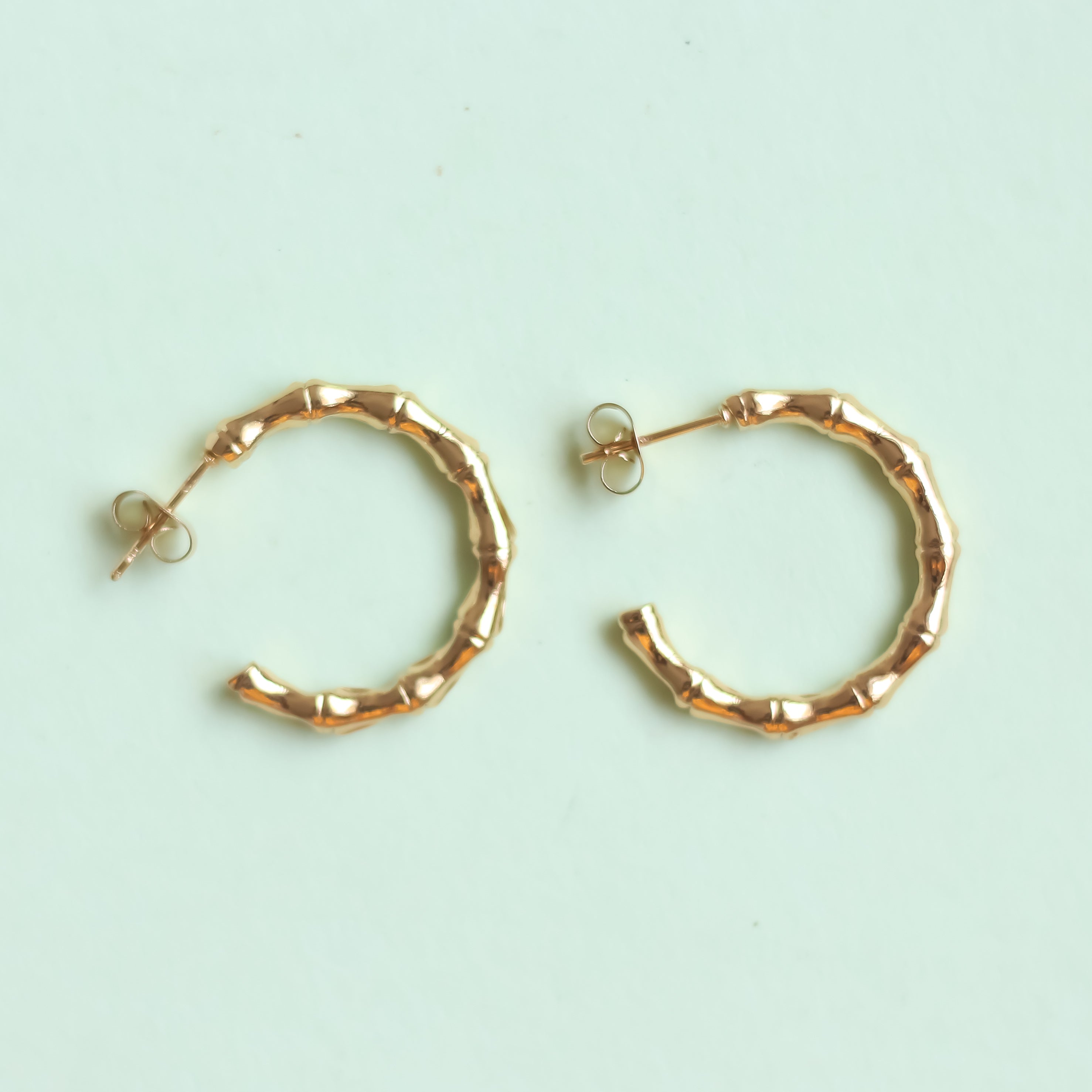 Bamboo Hoop Earrings