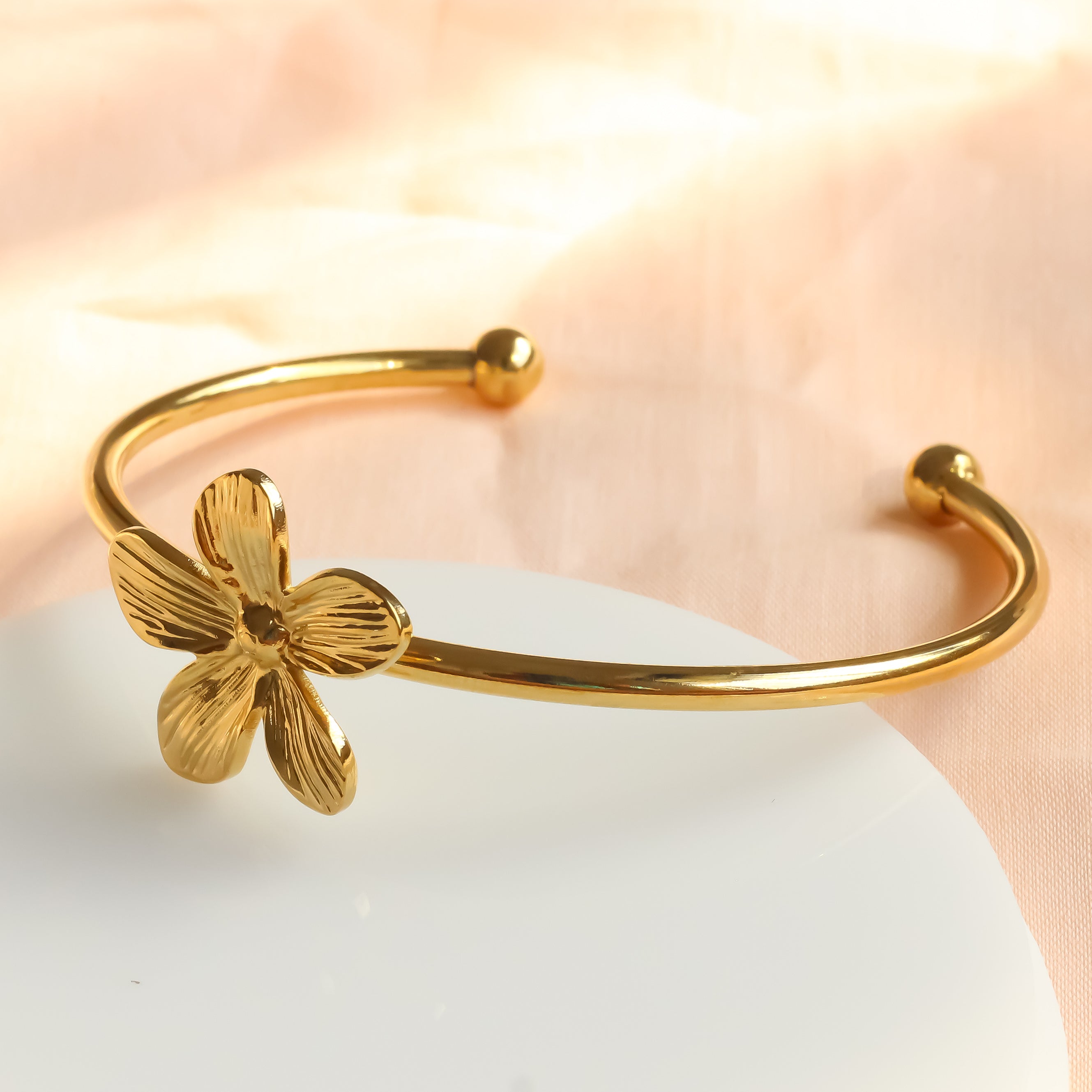 Flower Cuff Bracelet | Adjustable Bracelet