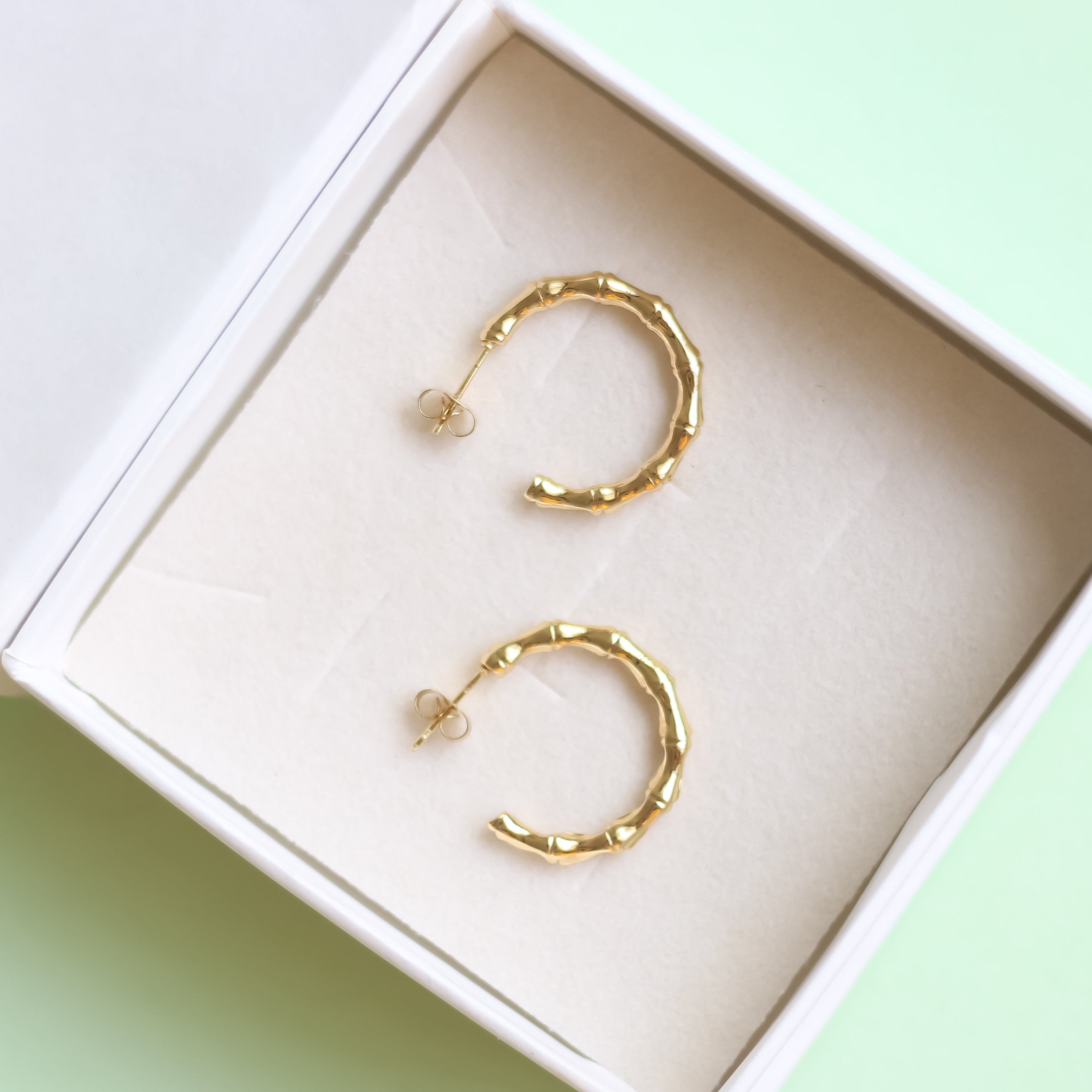 Bamboo Hoop Earrings