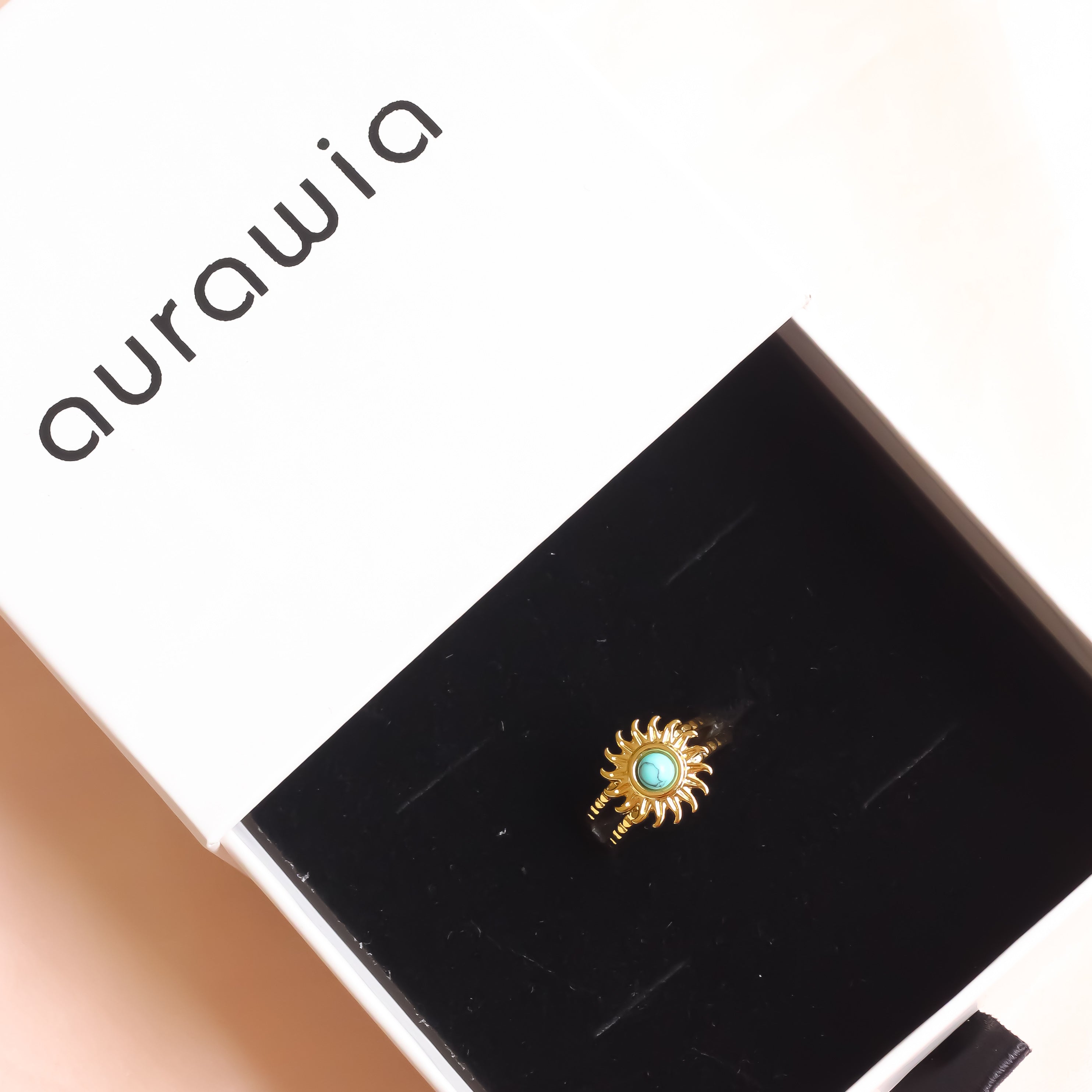 Sun Turquoise Ring | Adjustable Ring