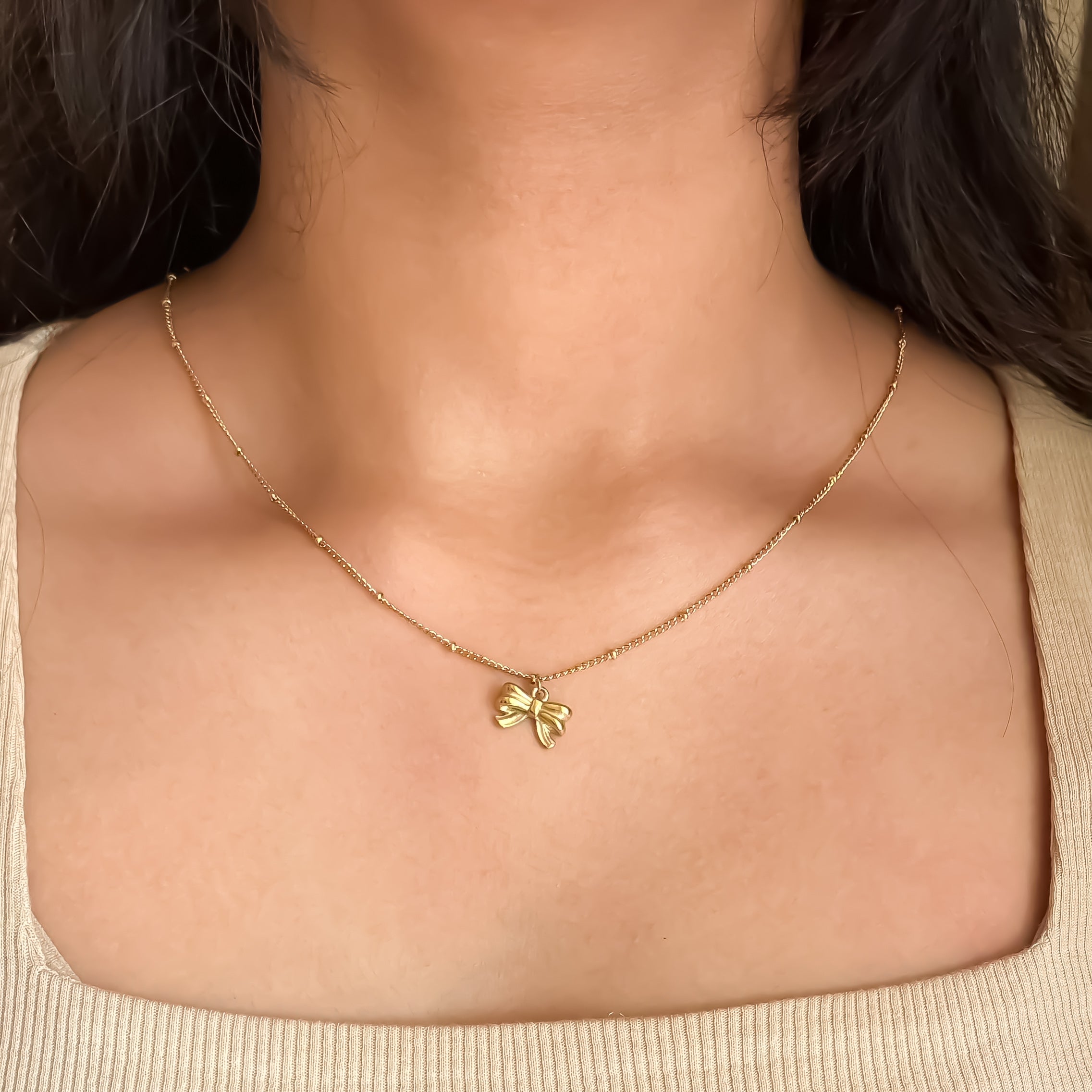 Dainty Bow Necklace