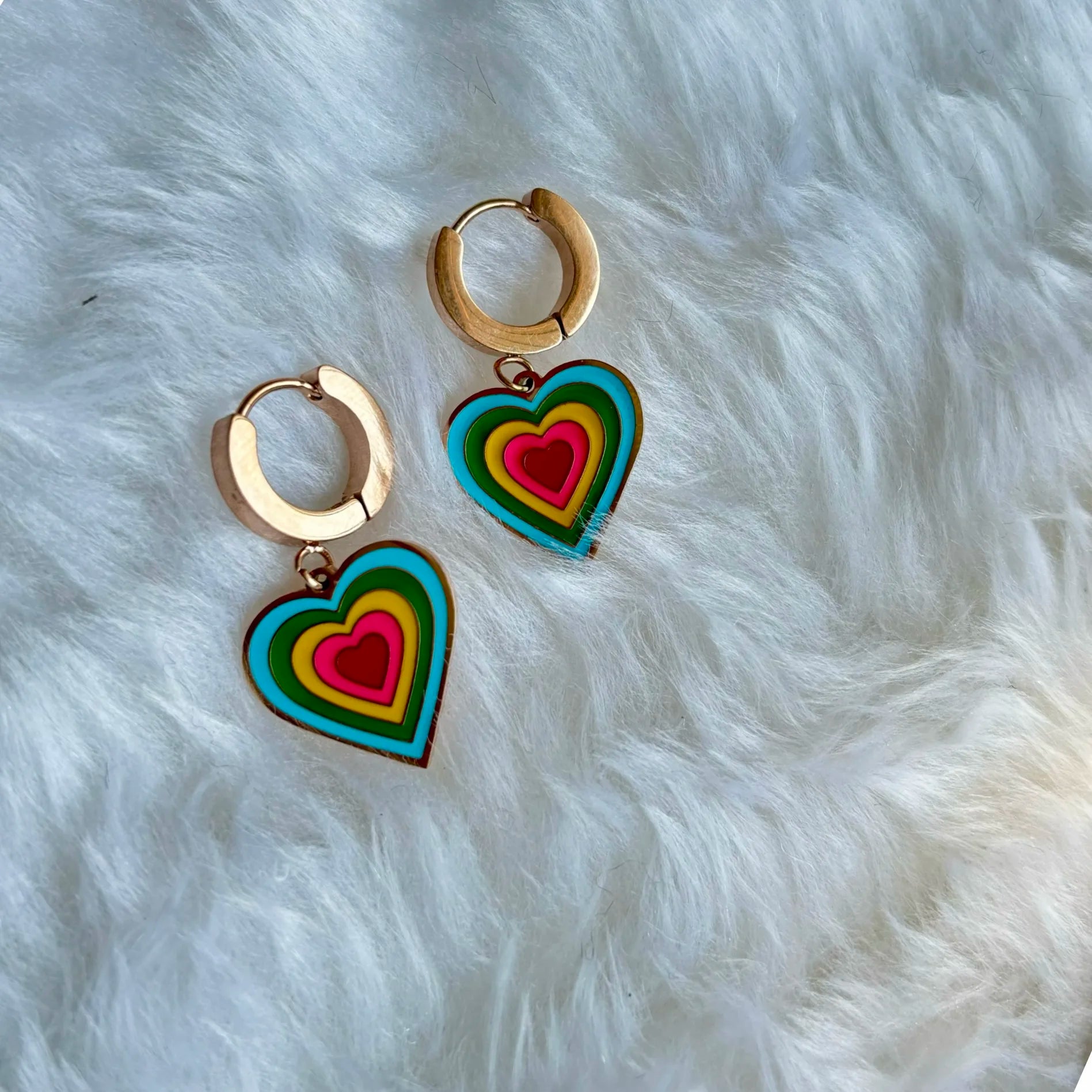 Colorful Heart Hoops