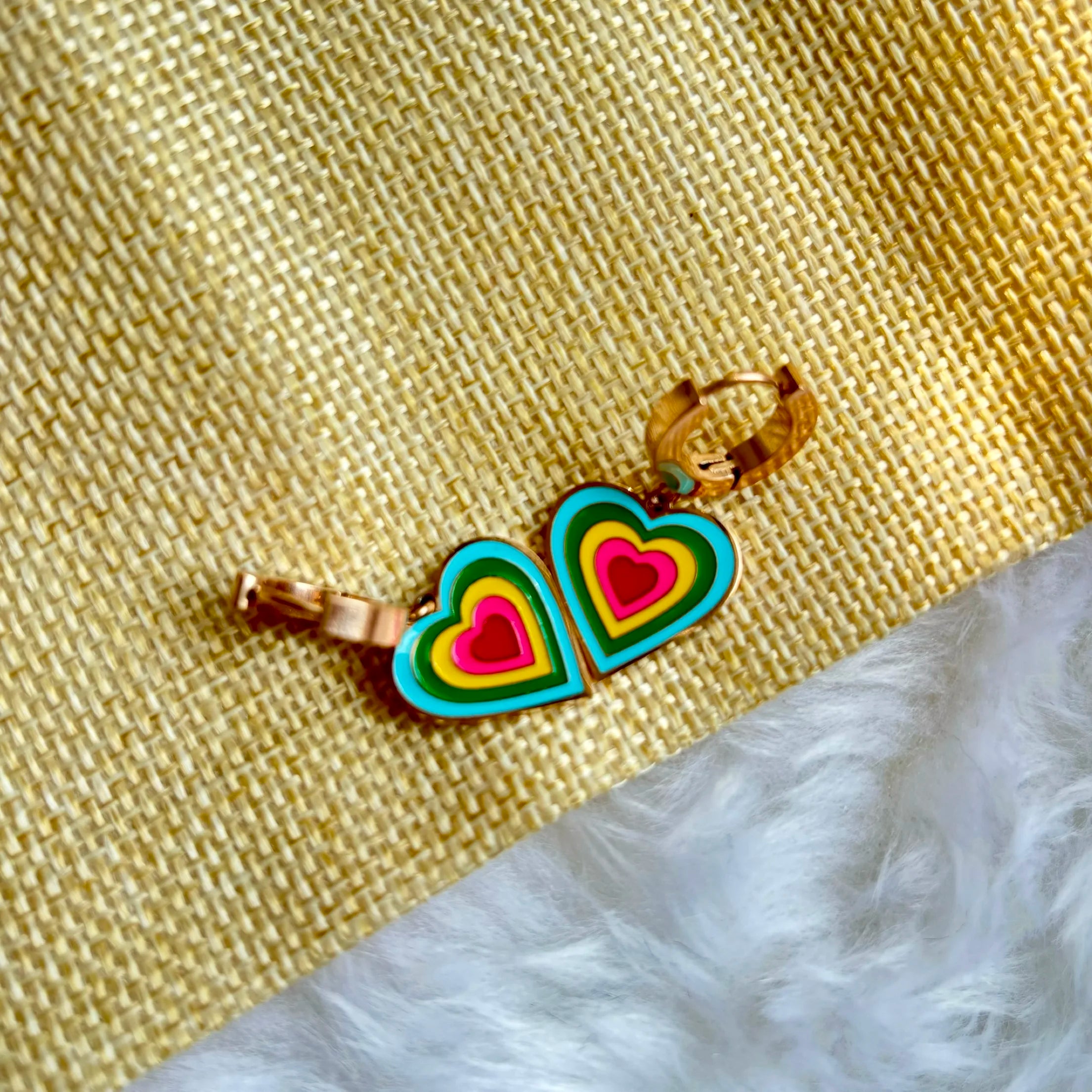 Colorful Heart Hoops