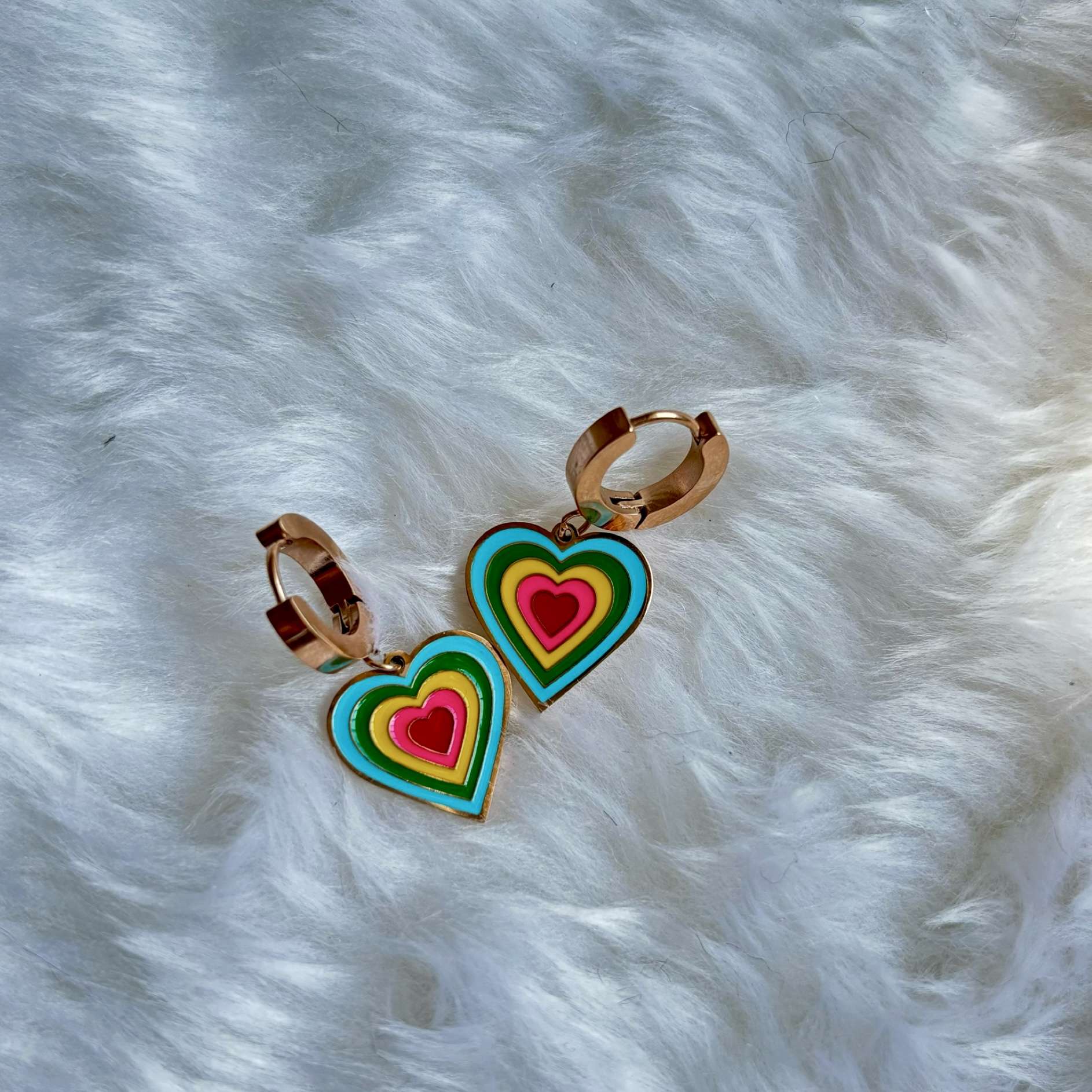 Colorful Heart Hoops