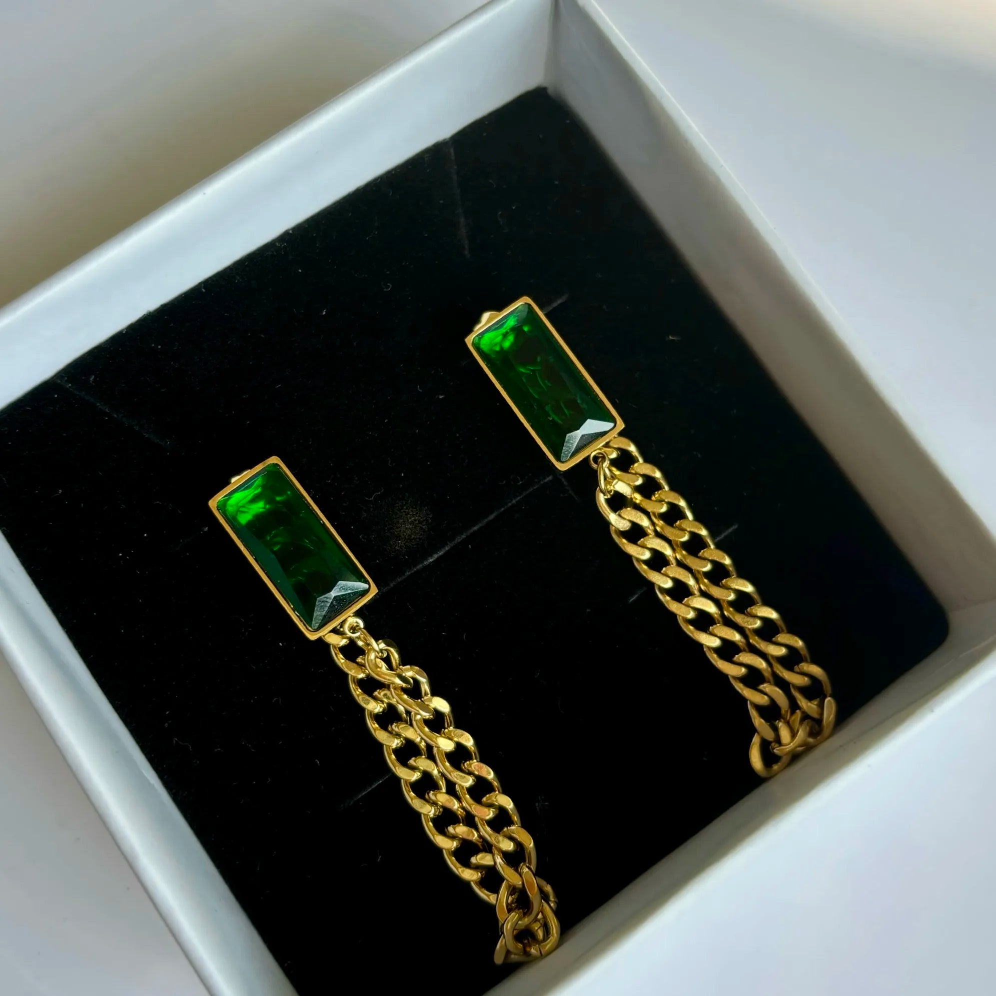 Emerald Link Earrings