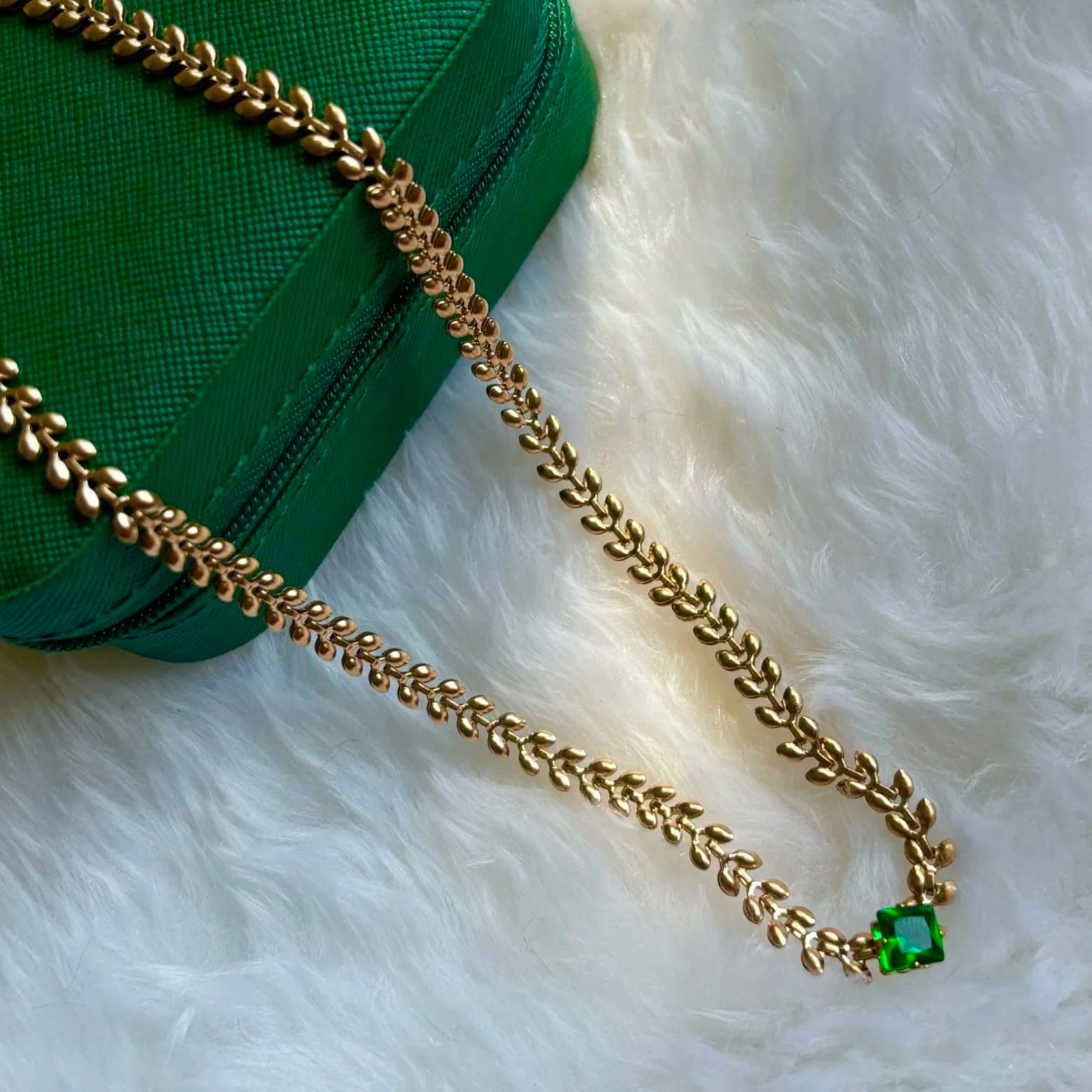 Green Gem Pendant Necklace