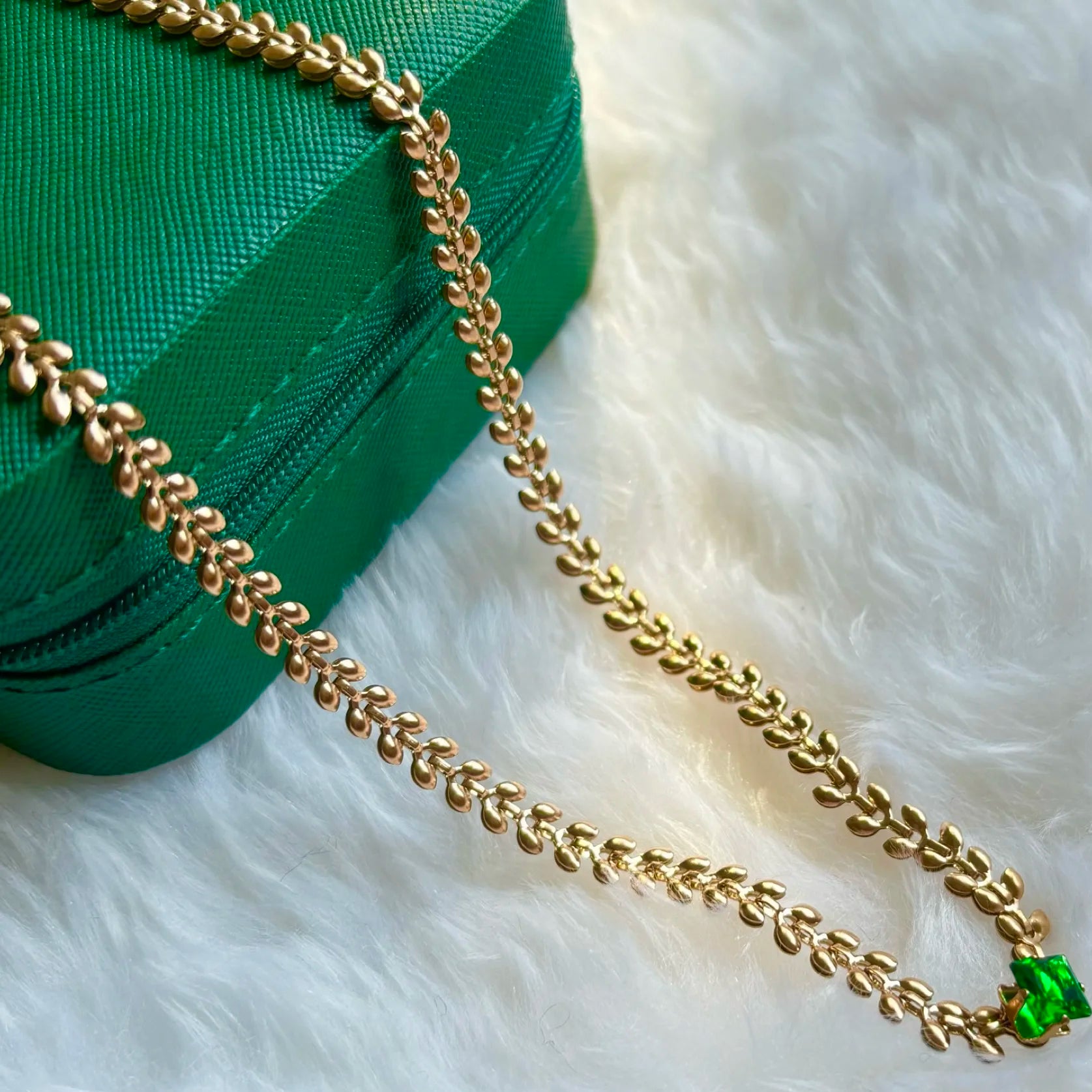 Green Gem Pendant Necklace