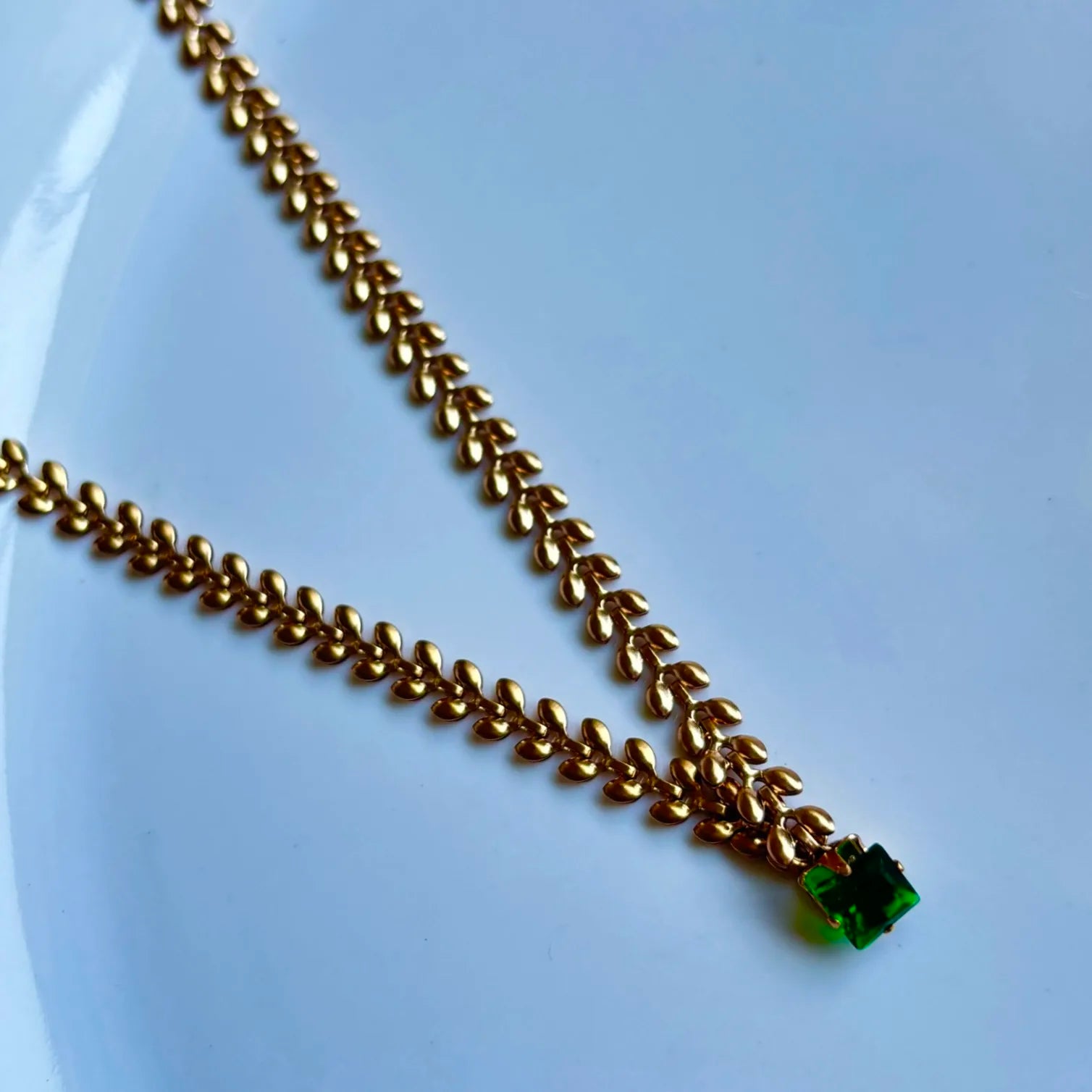 Green Gem Pendant Necklace