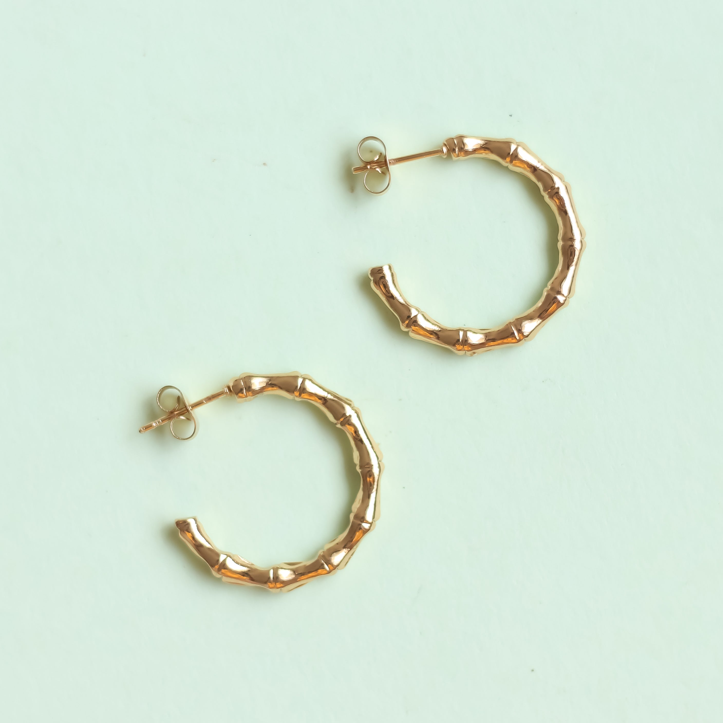 Bamboo Hoop Earrings