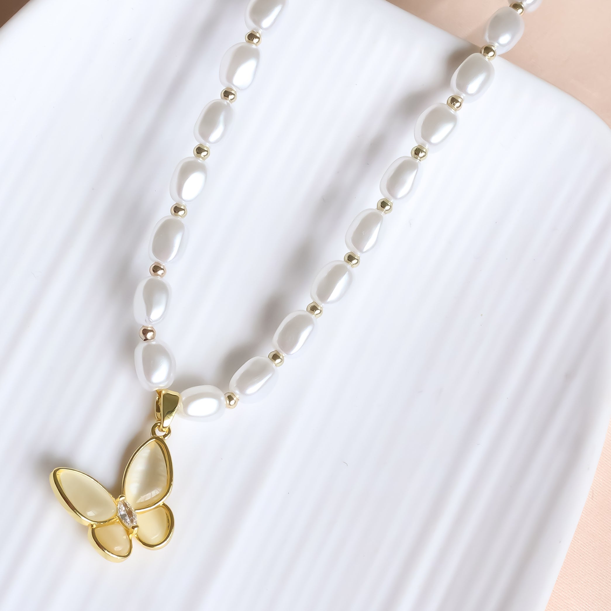 Pearl Butterfly Necklace