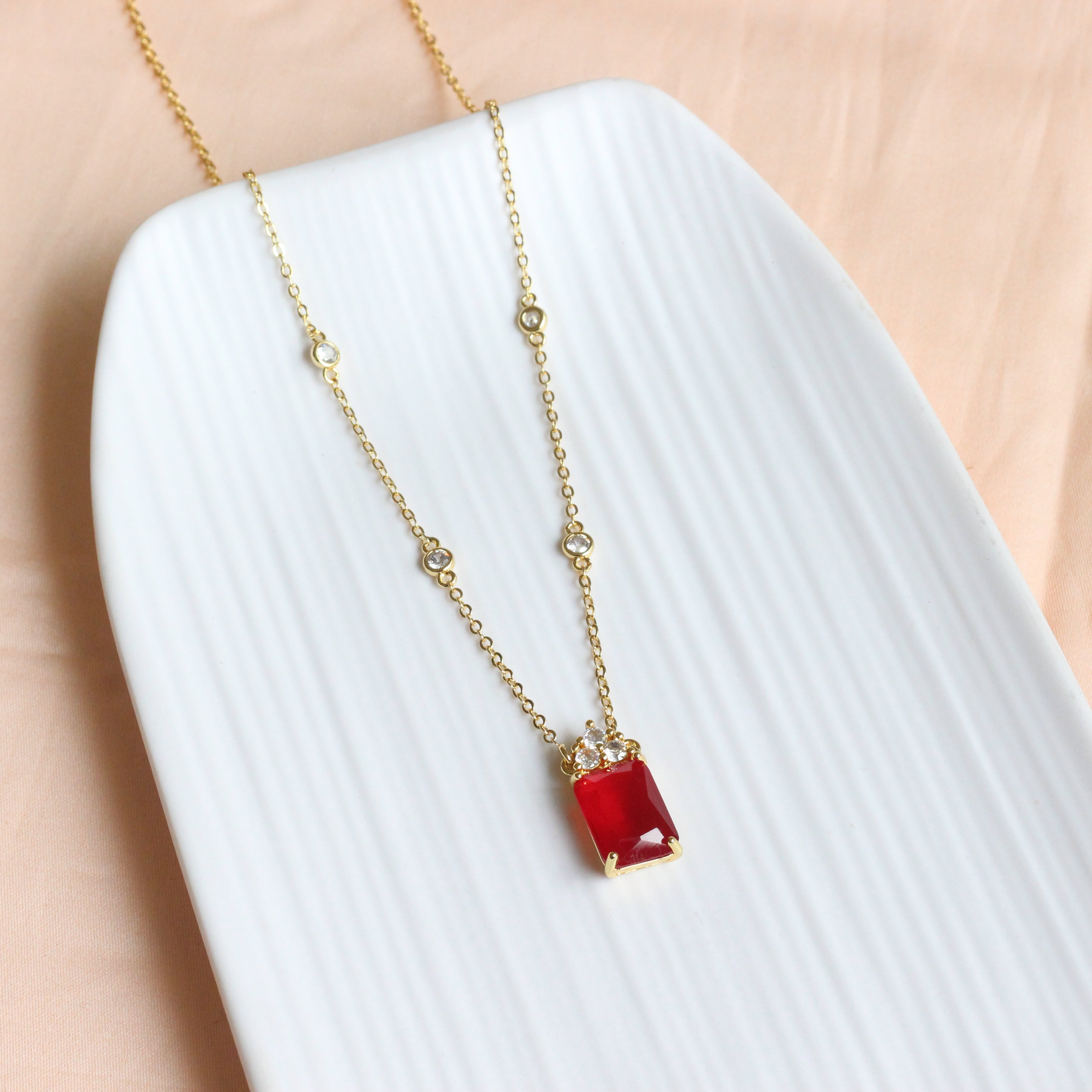 Red Stone Necklace