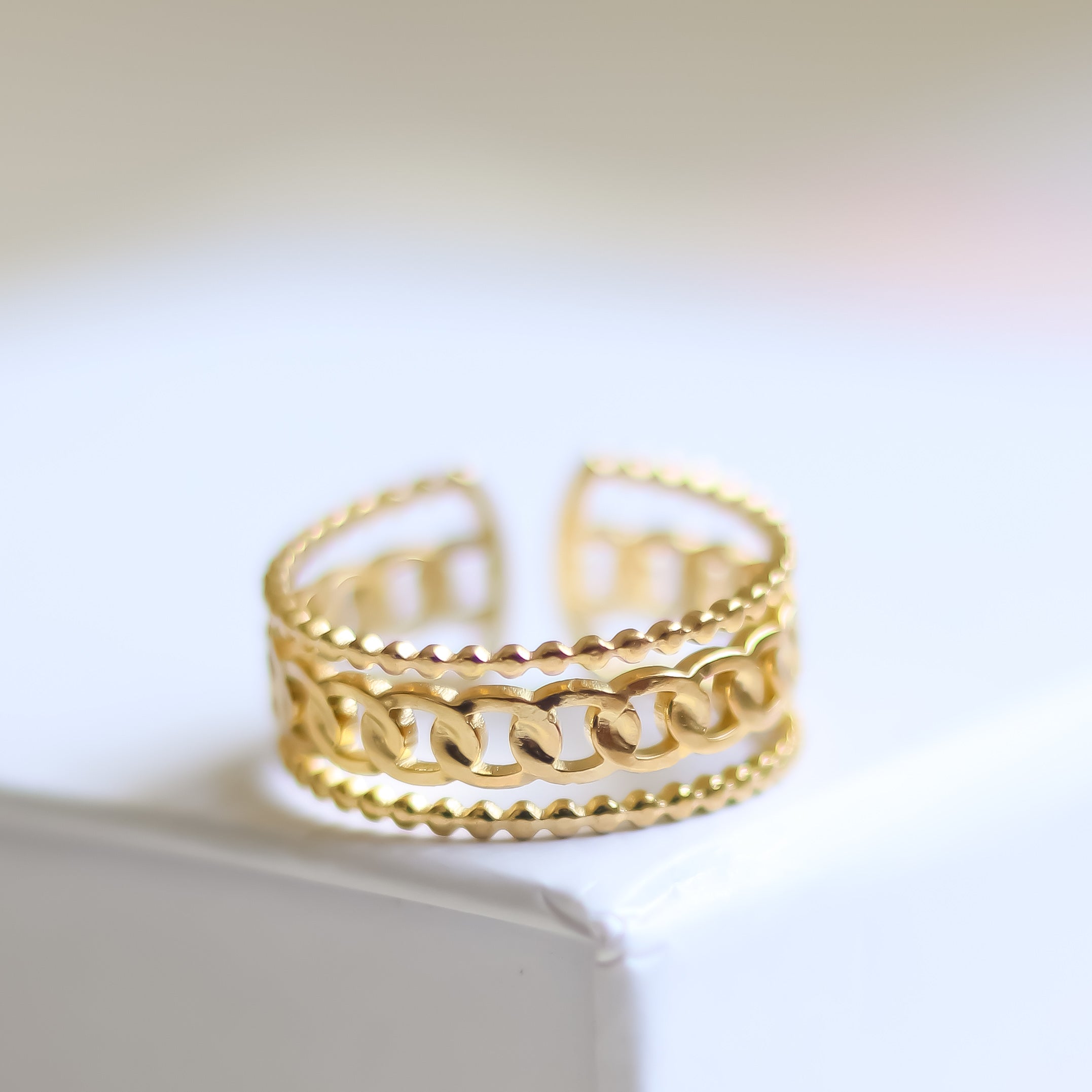 Link Circle Ring | Adjustable Ring