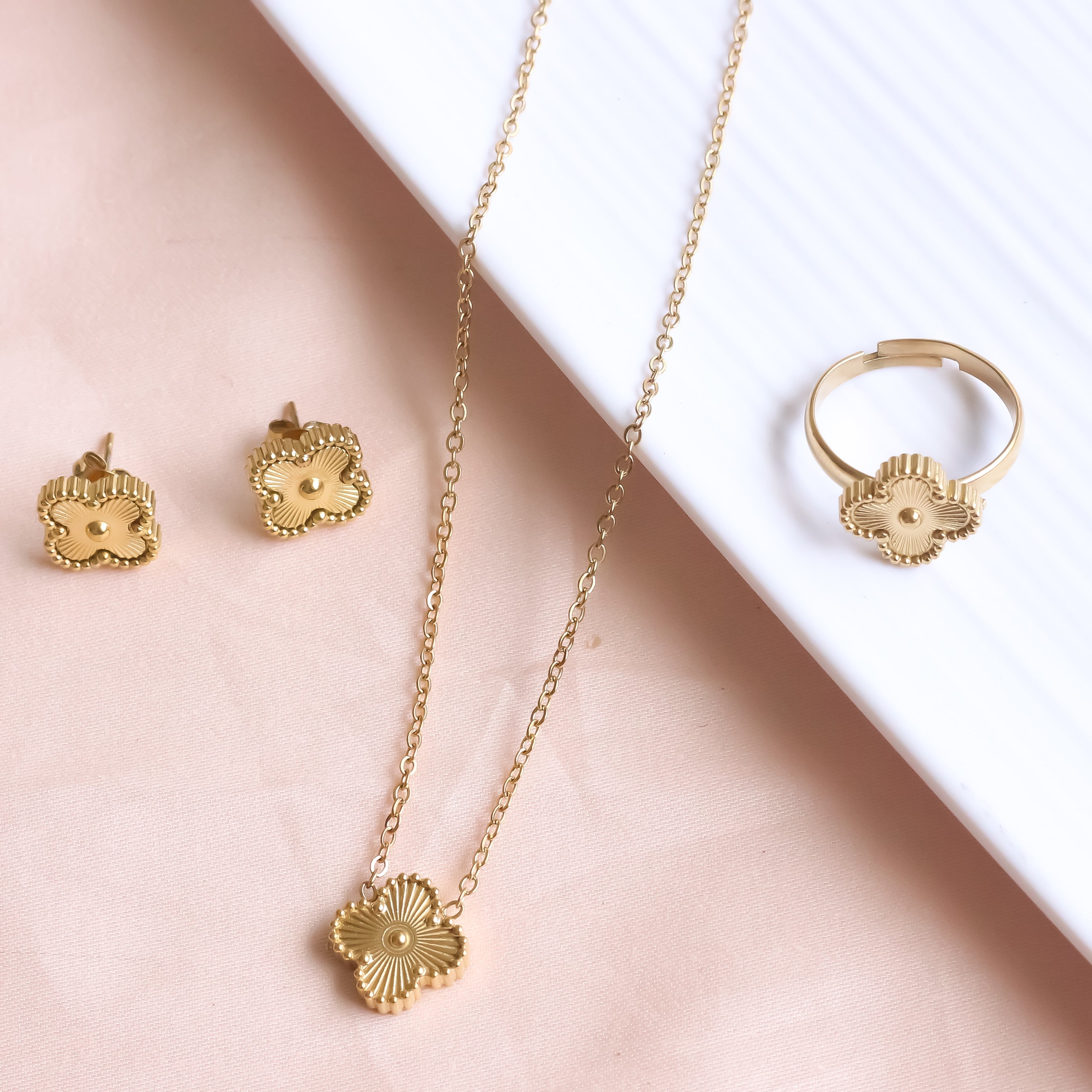 Gold Clover Set | Set Of 3