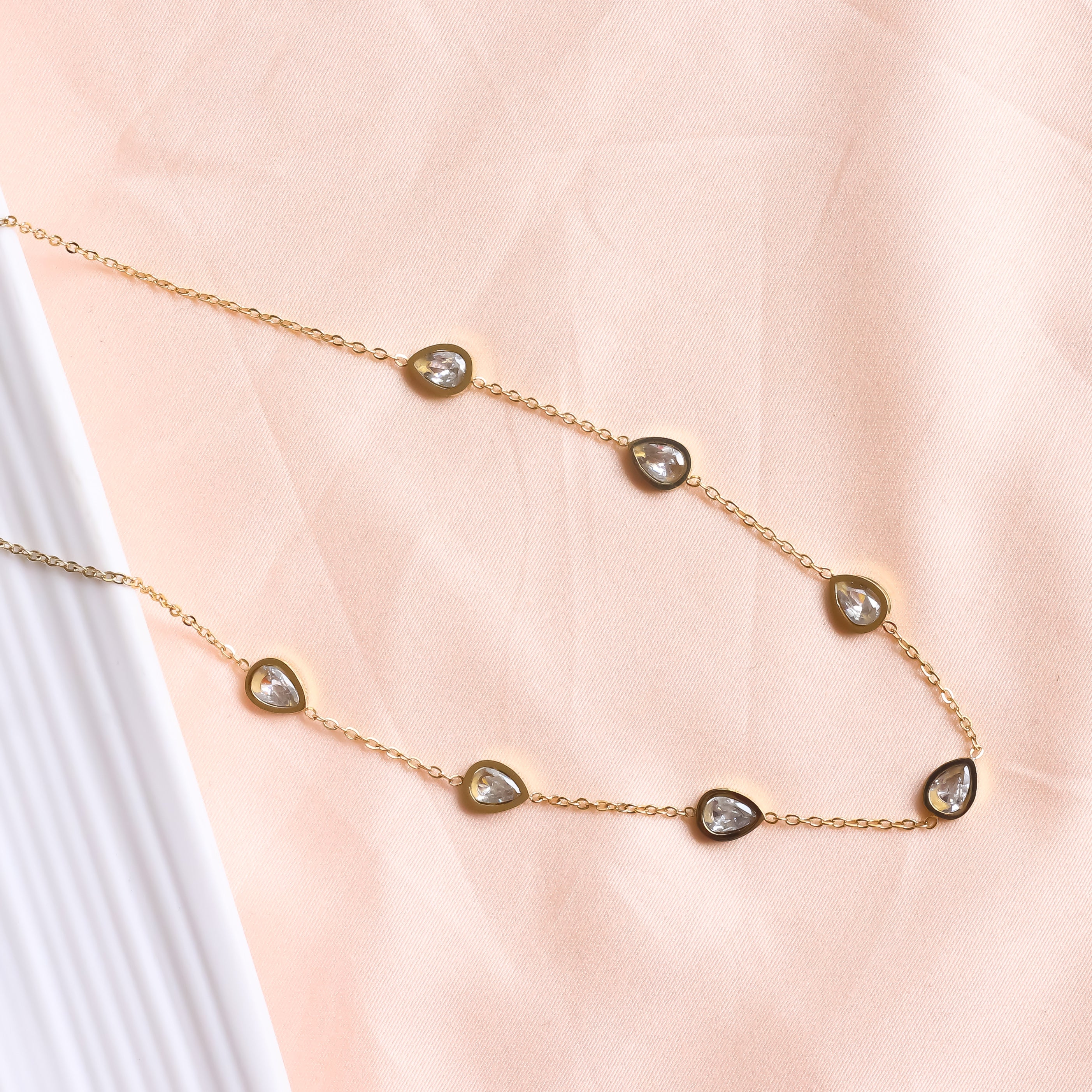 18K Gold Plated | Classic Stone Necklace