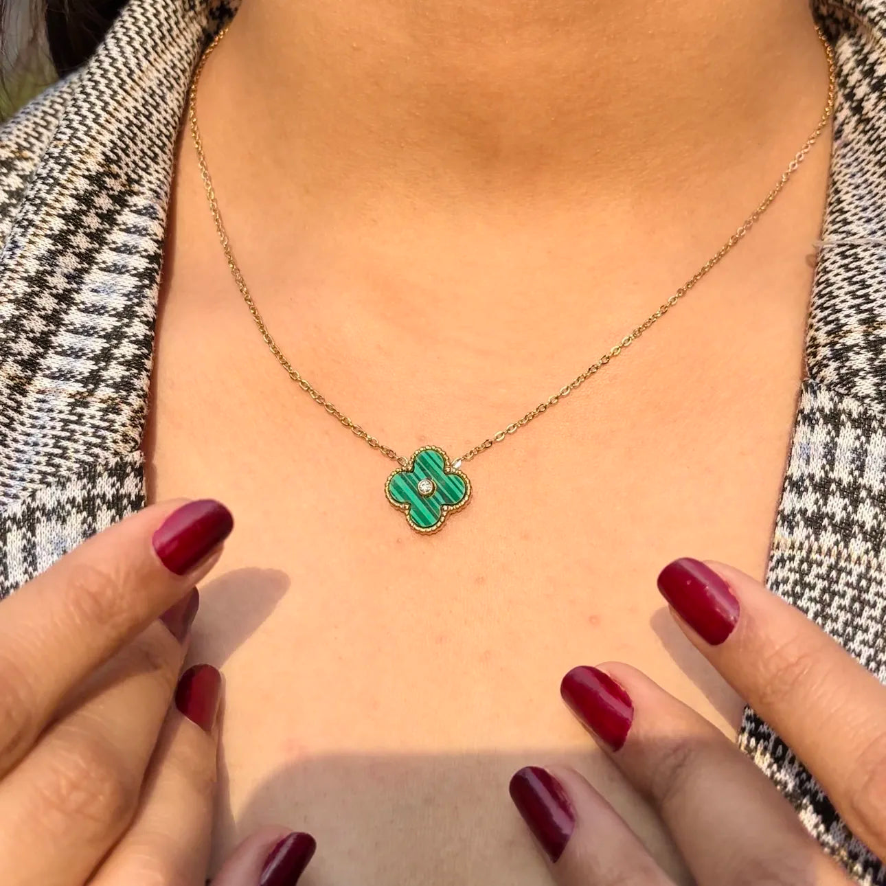 Green Flower Pendant