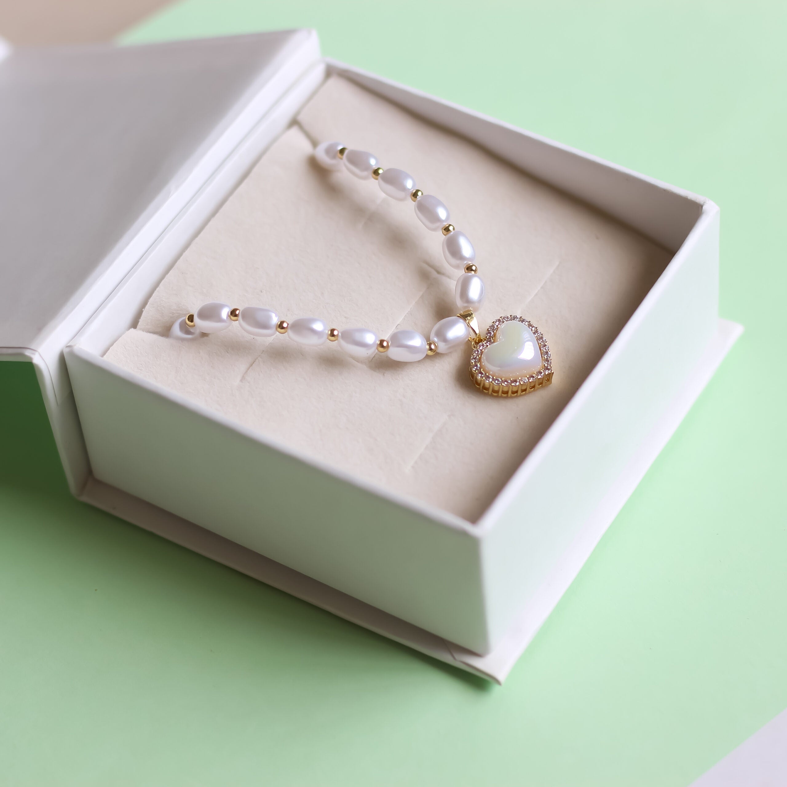 Pearl Heart Necklace