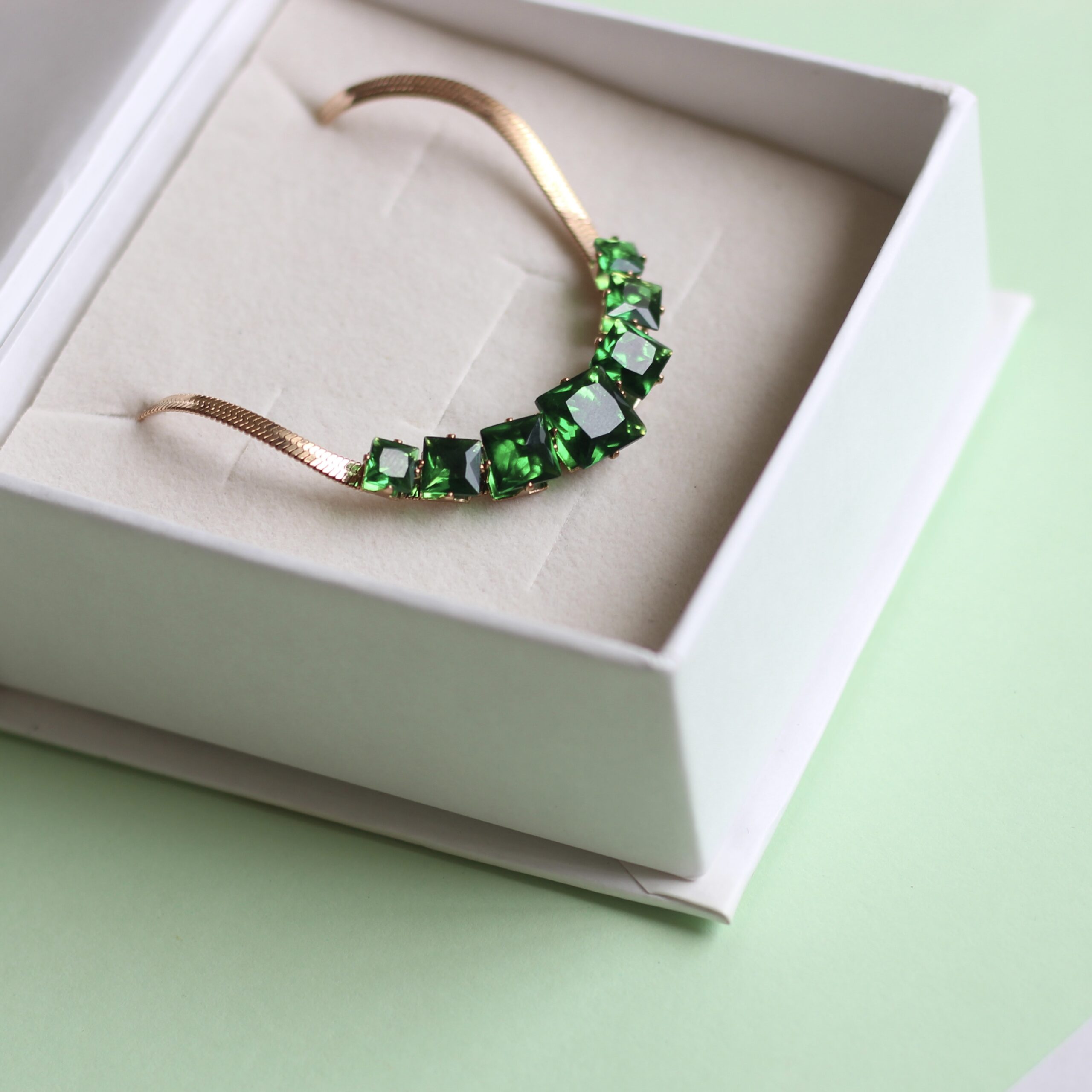 Emerald Multi-stone Snake Necklace