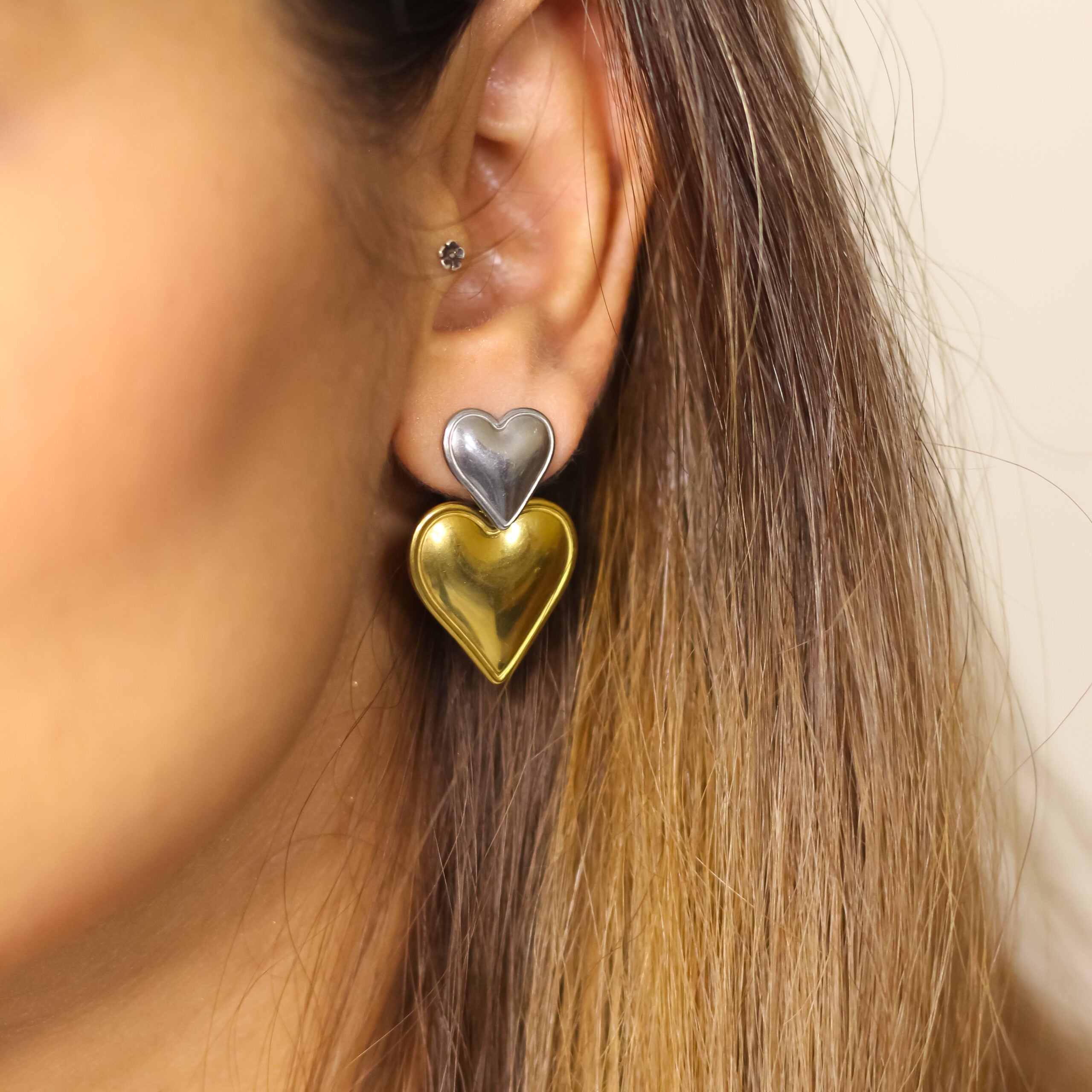 Lily Heart Earrings