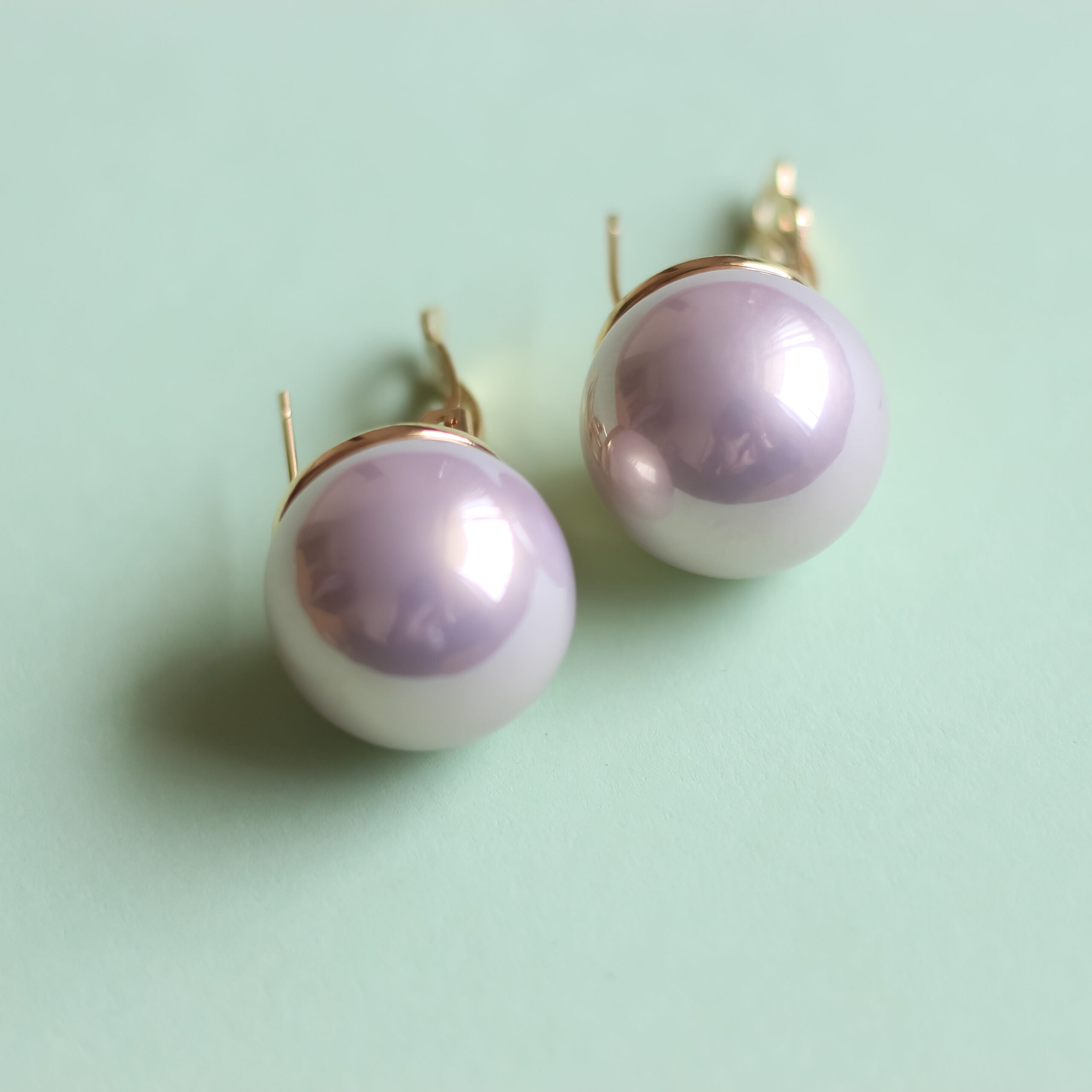 Statement Pearl Ball Earrings(15 mm)