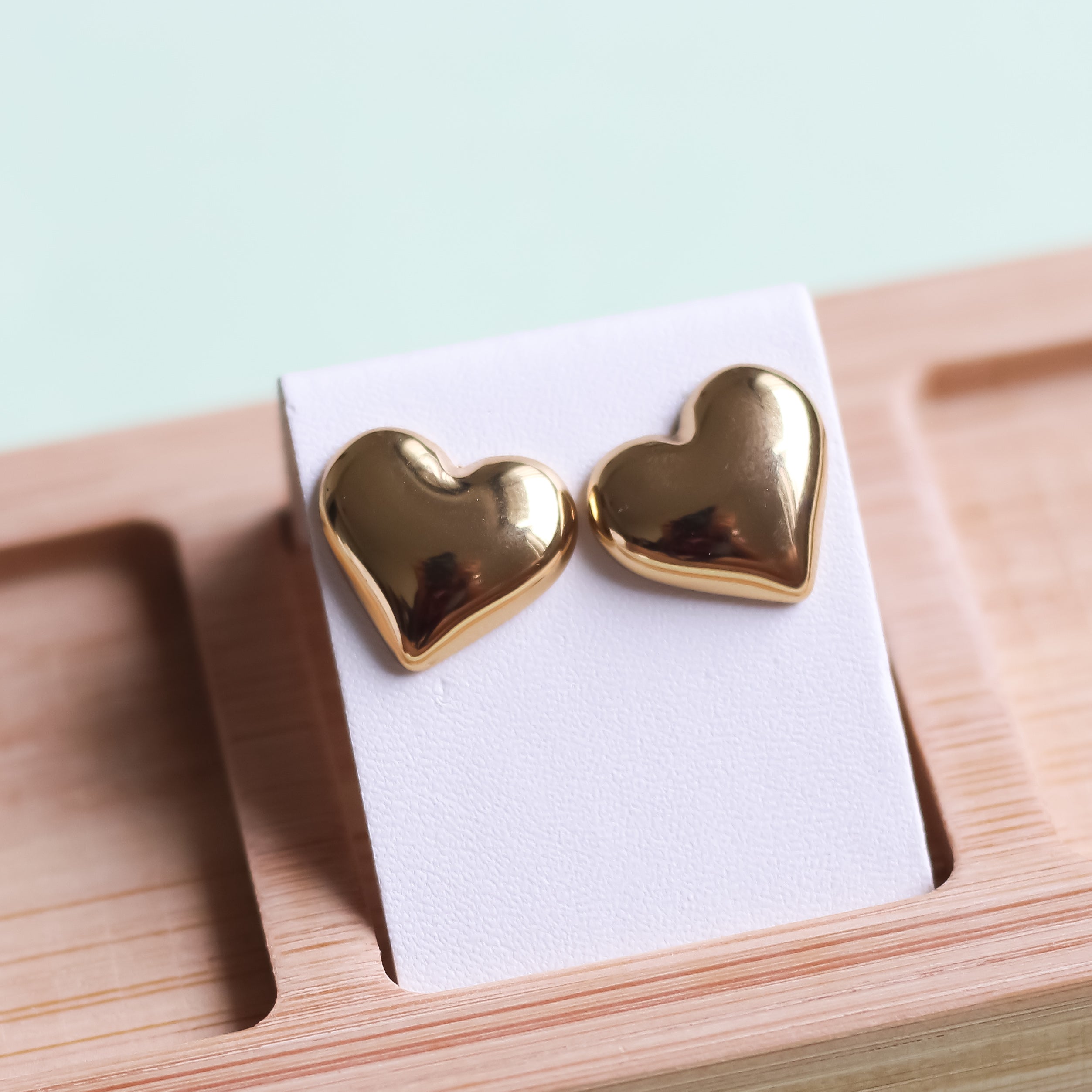 Heart Puff Studs