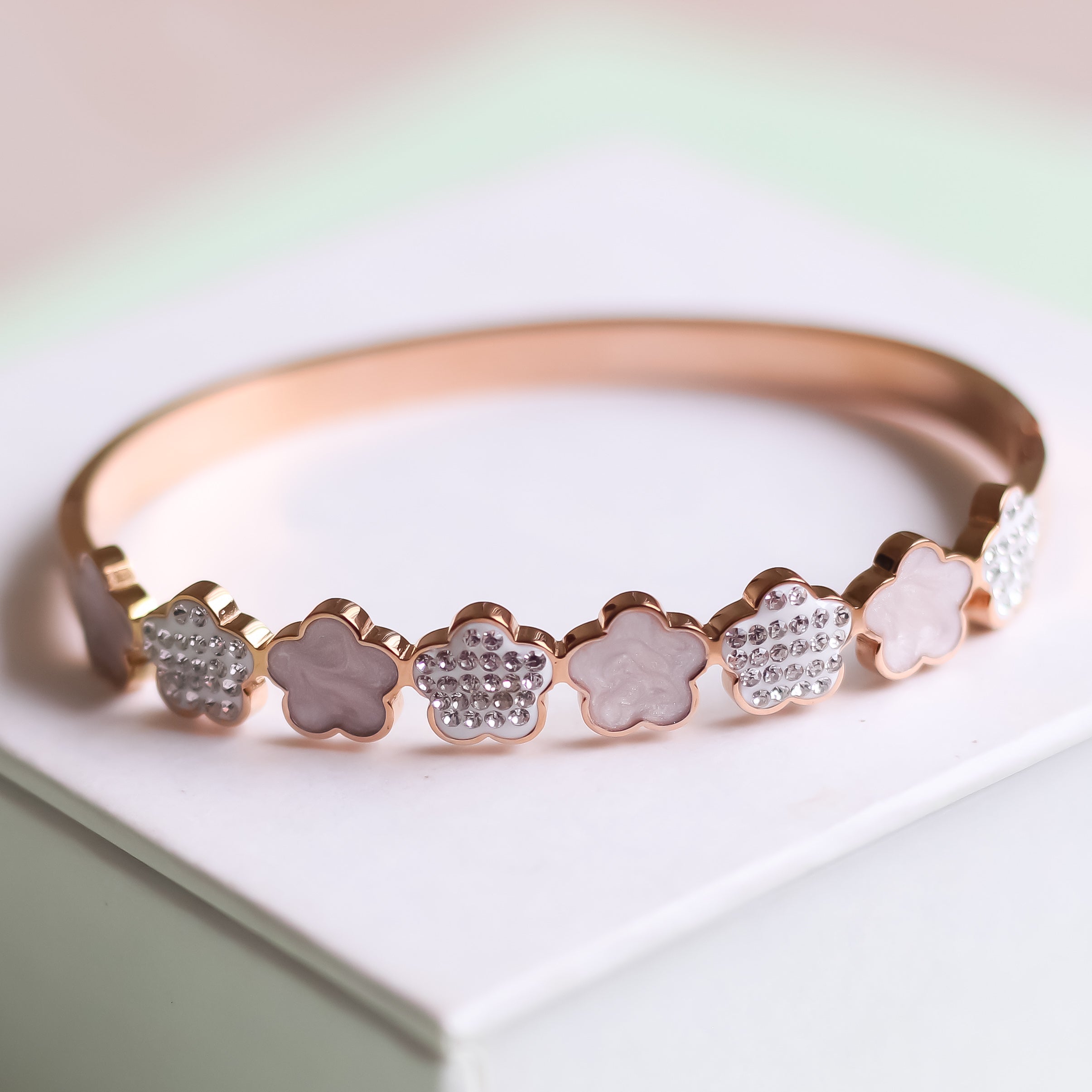 Clover & Crystal Bangle