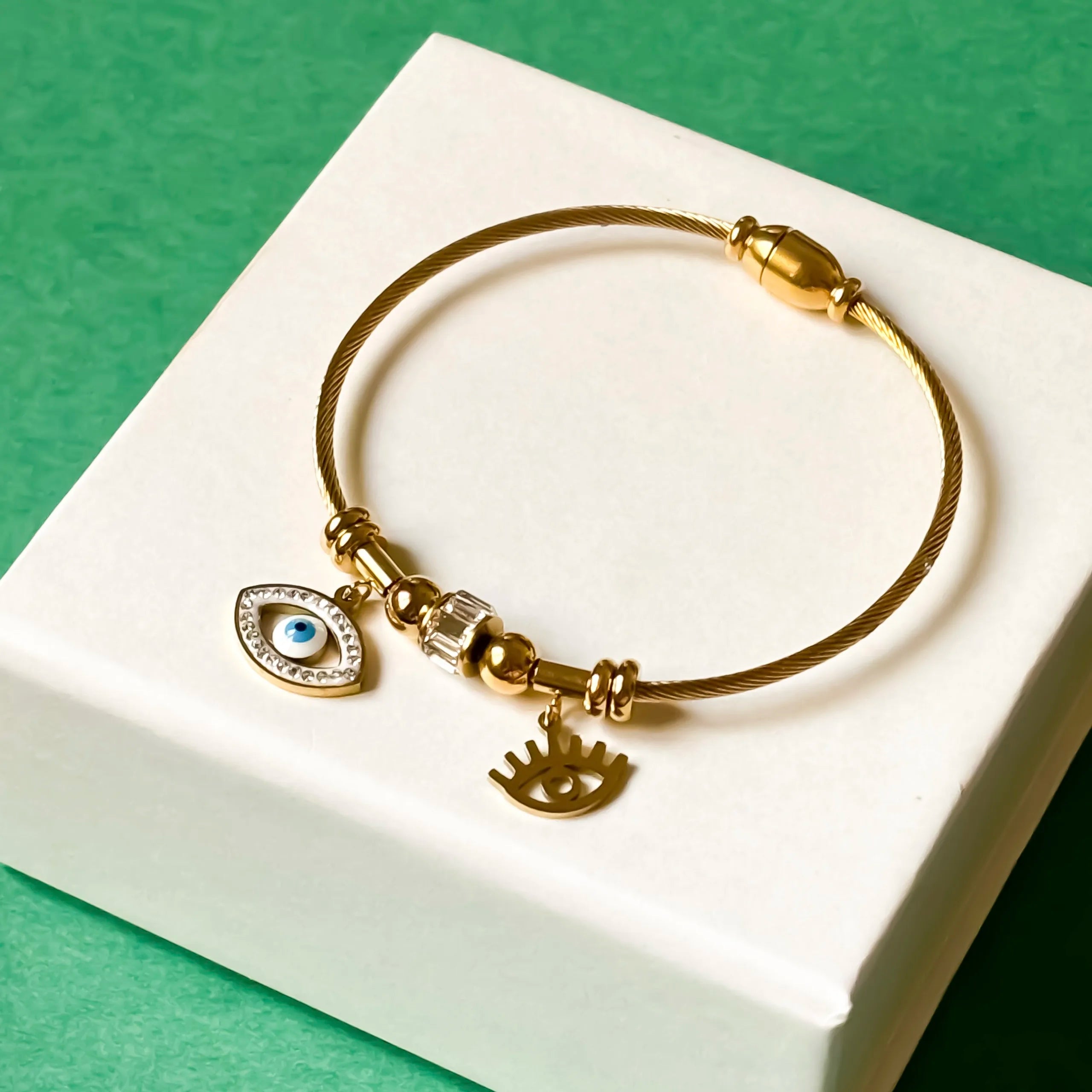 Evil Eye Charm Lash Bangle