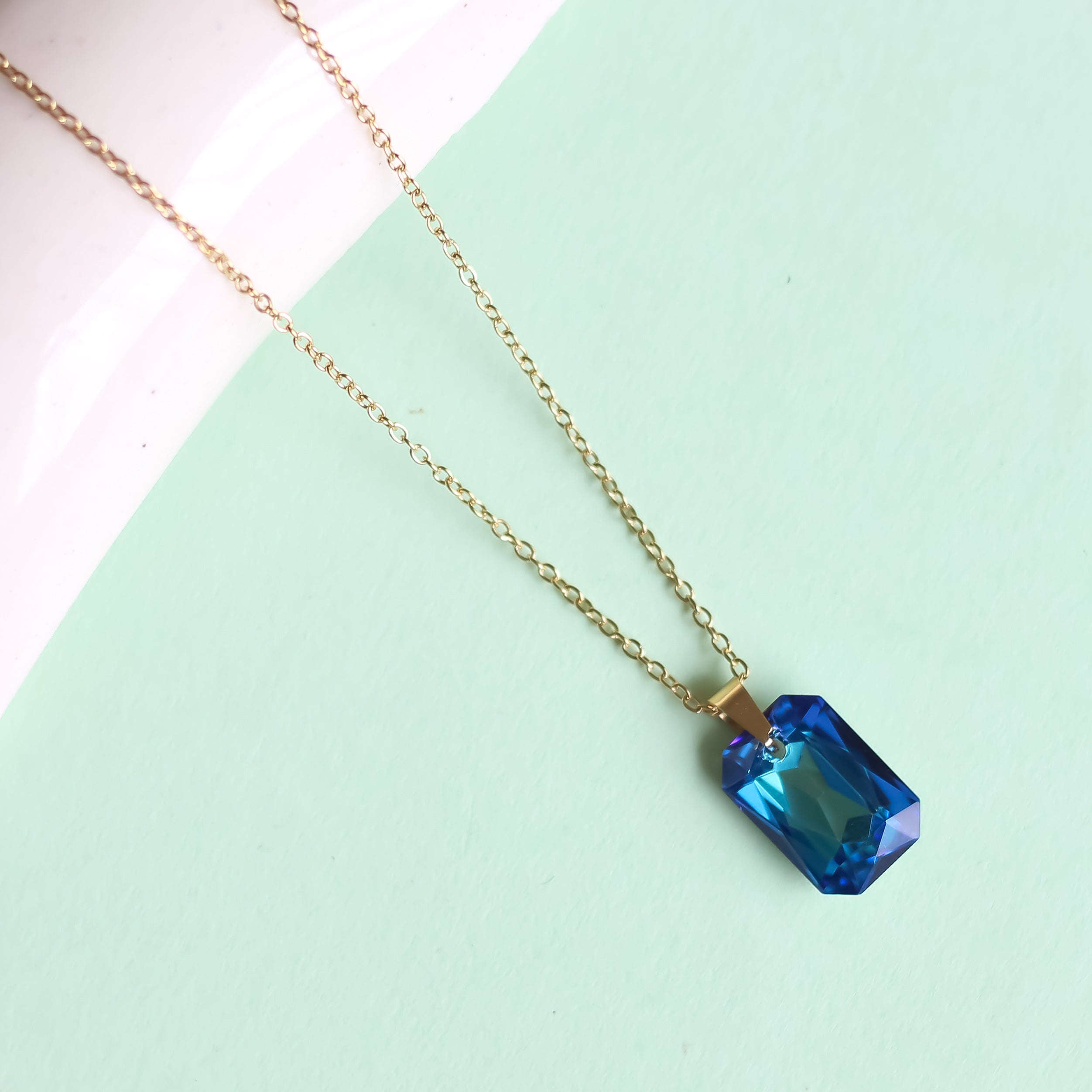 Crystal Blue Necklace