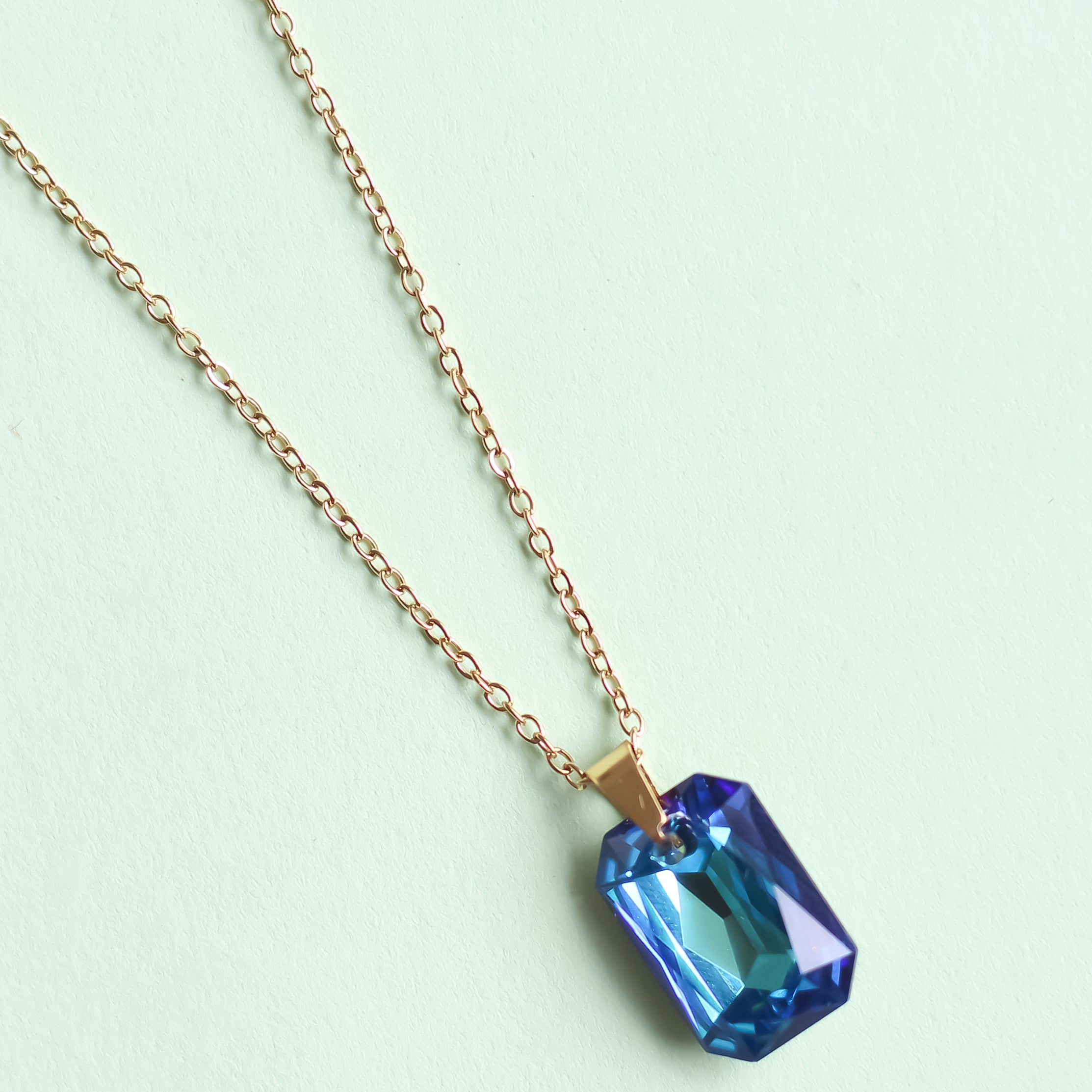 Crystal Blue Necklace