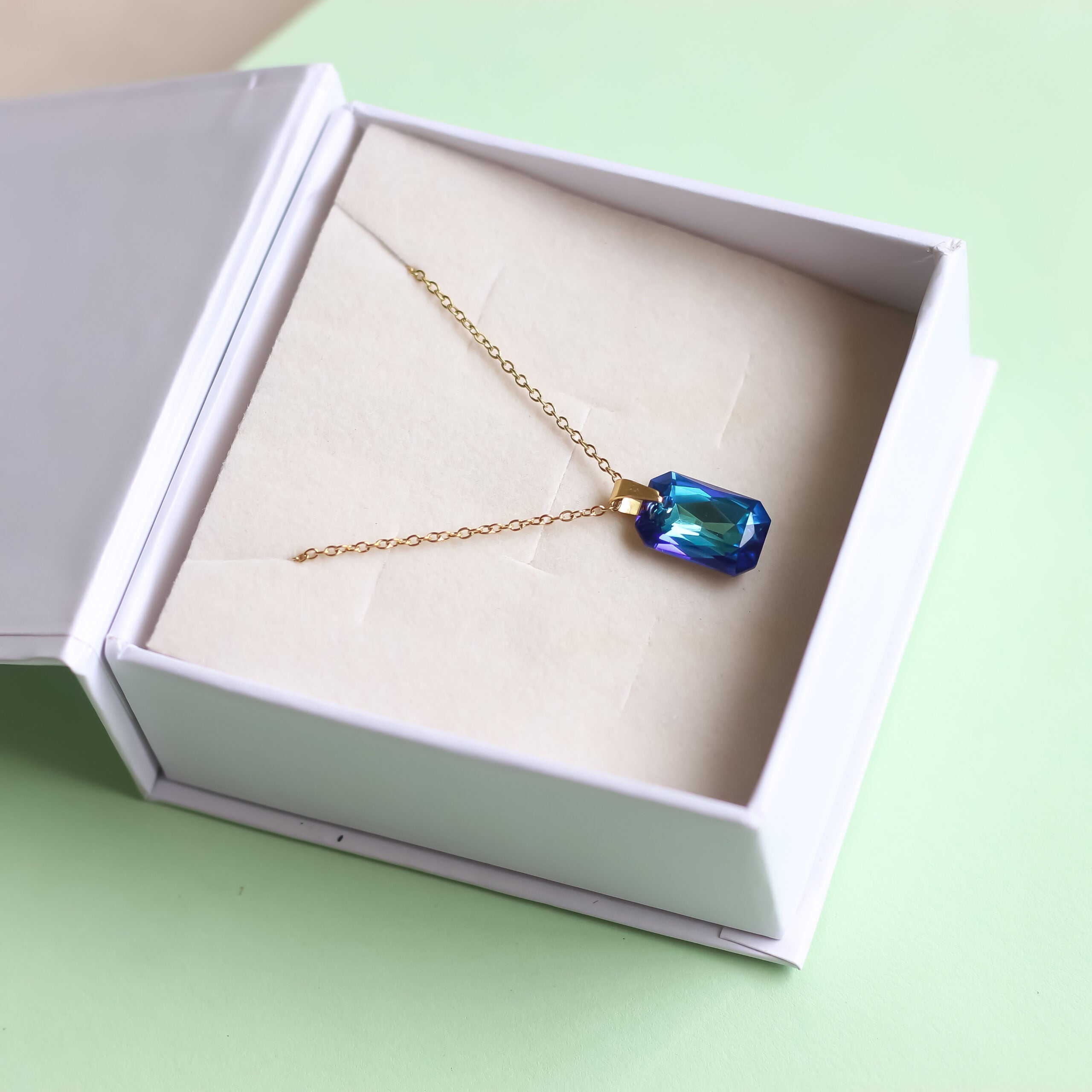 Crystal Blue Necklace