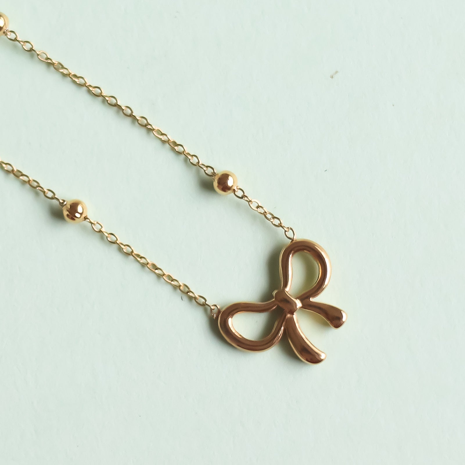 Sleek Bow Necklace